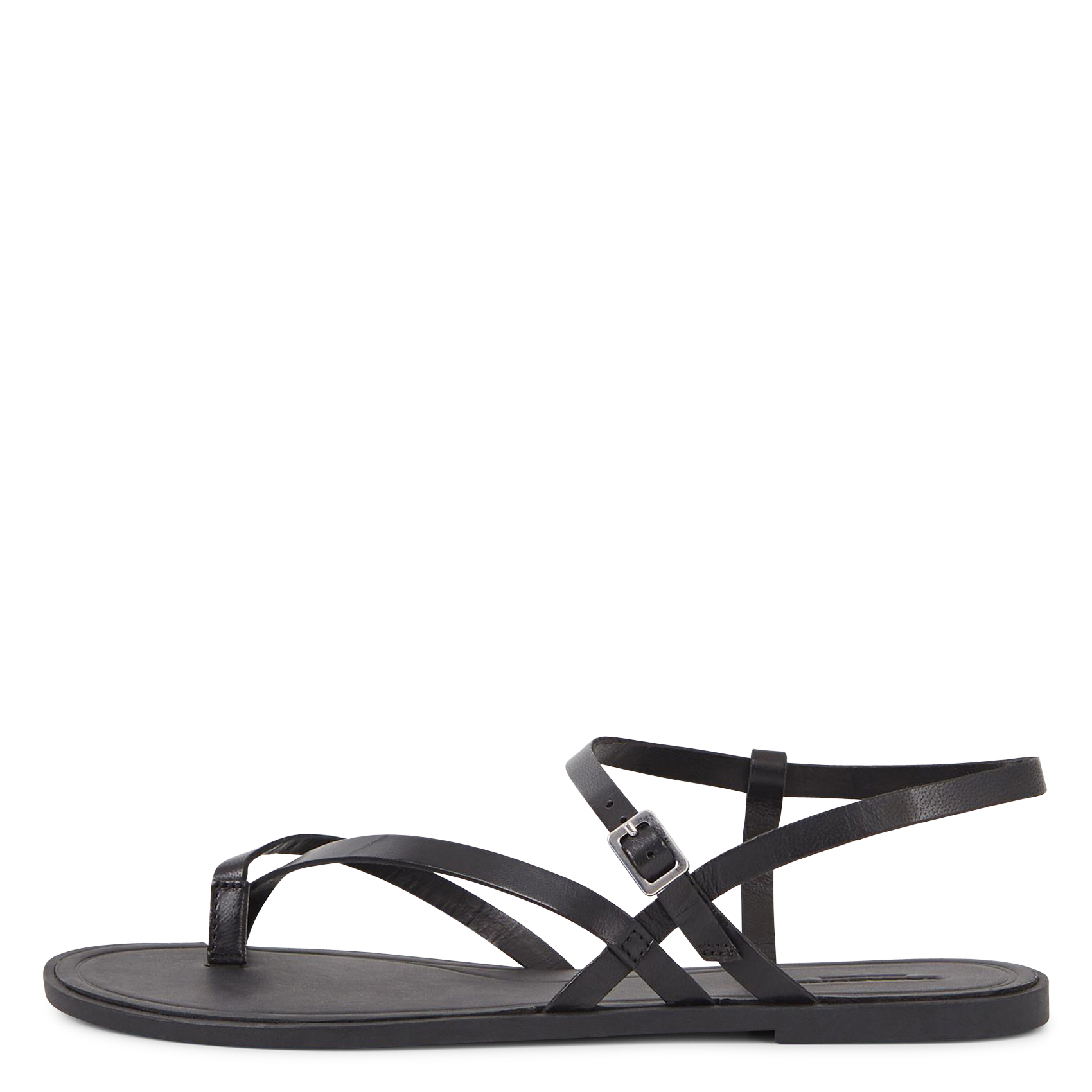 Sandales plates en cuir VAGABOND Noir