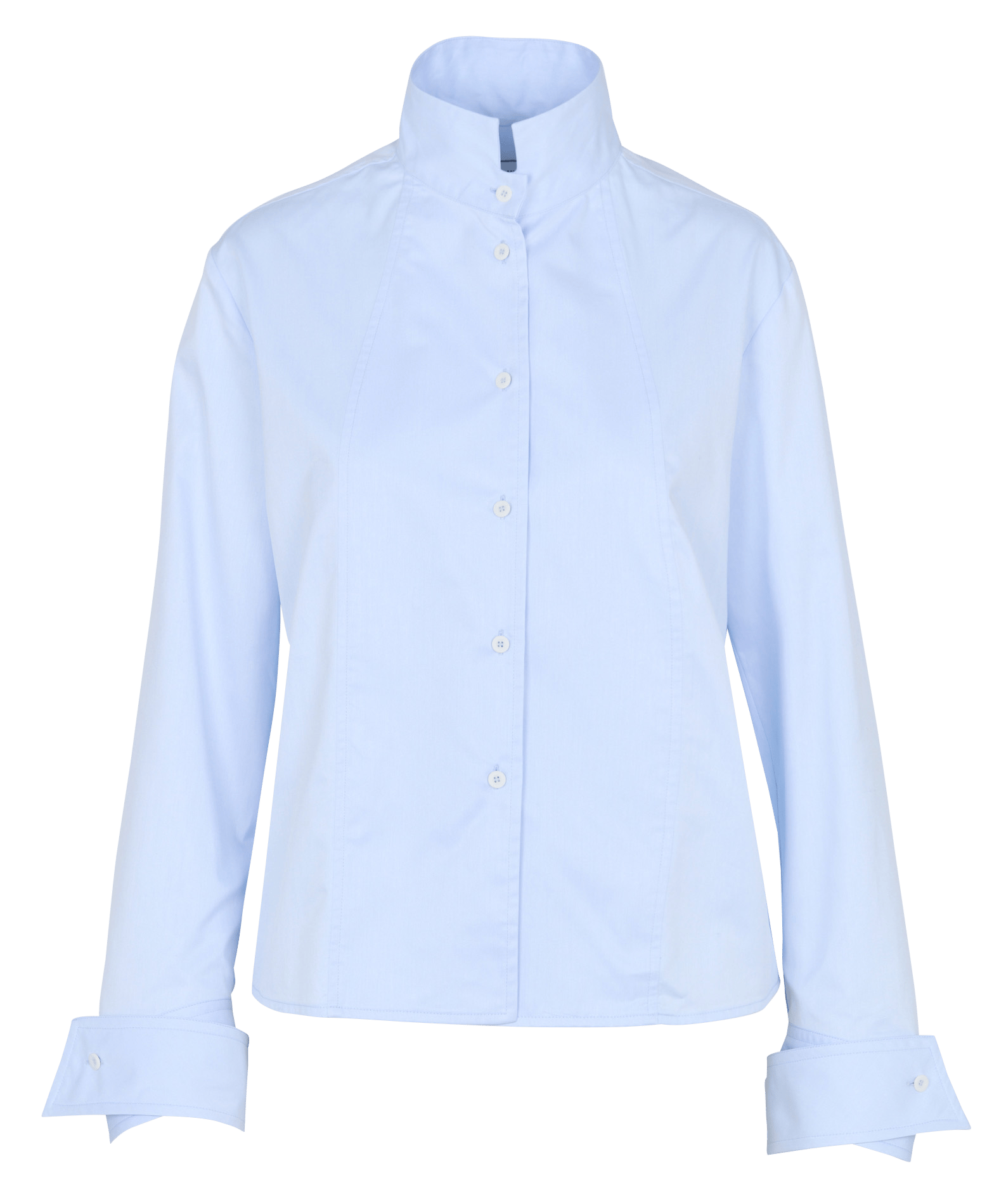 Chemise col montant en coton MARGAUX LONNBERG Bleu