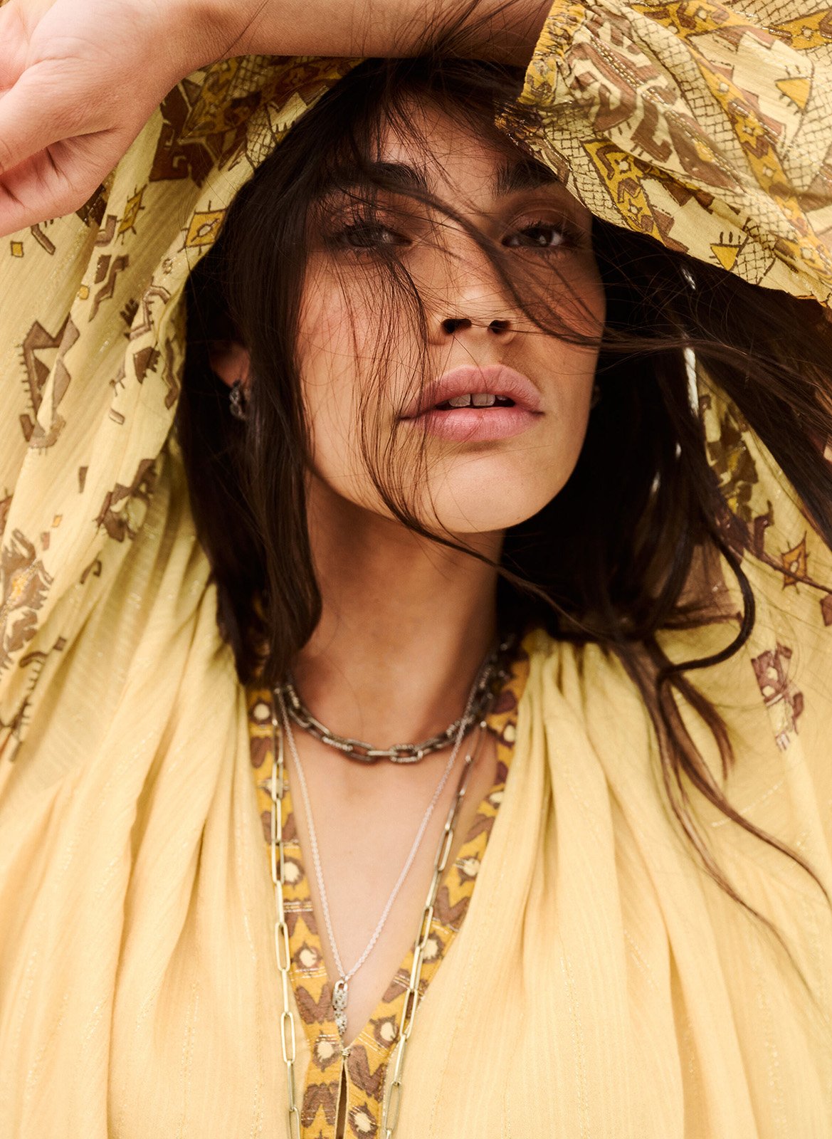 Robe courte imprimée BA&SH Jaune