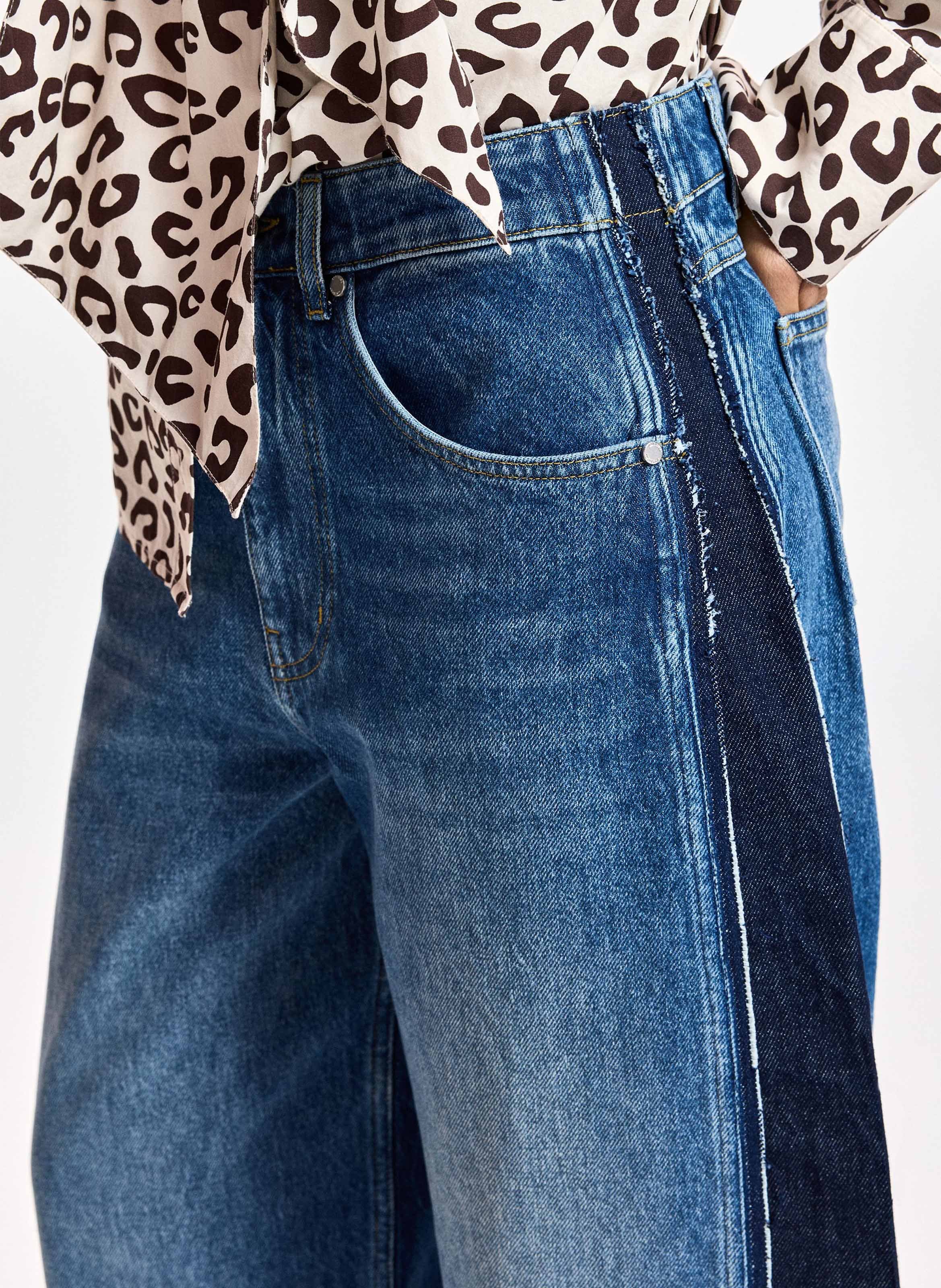 Denim broek van katoen ESSENTIEL ANTWERP Blauw