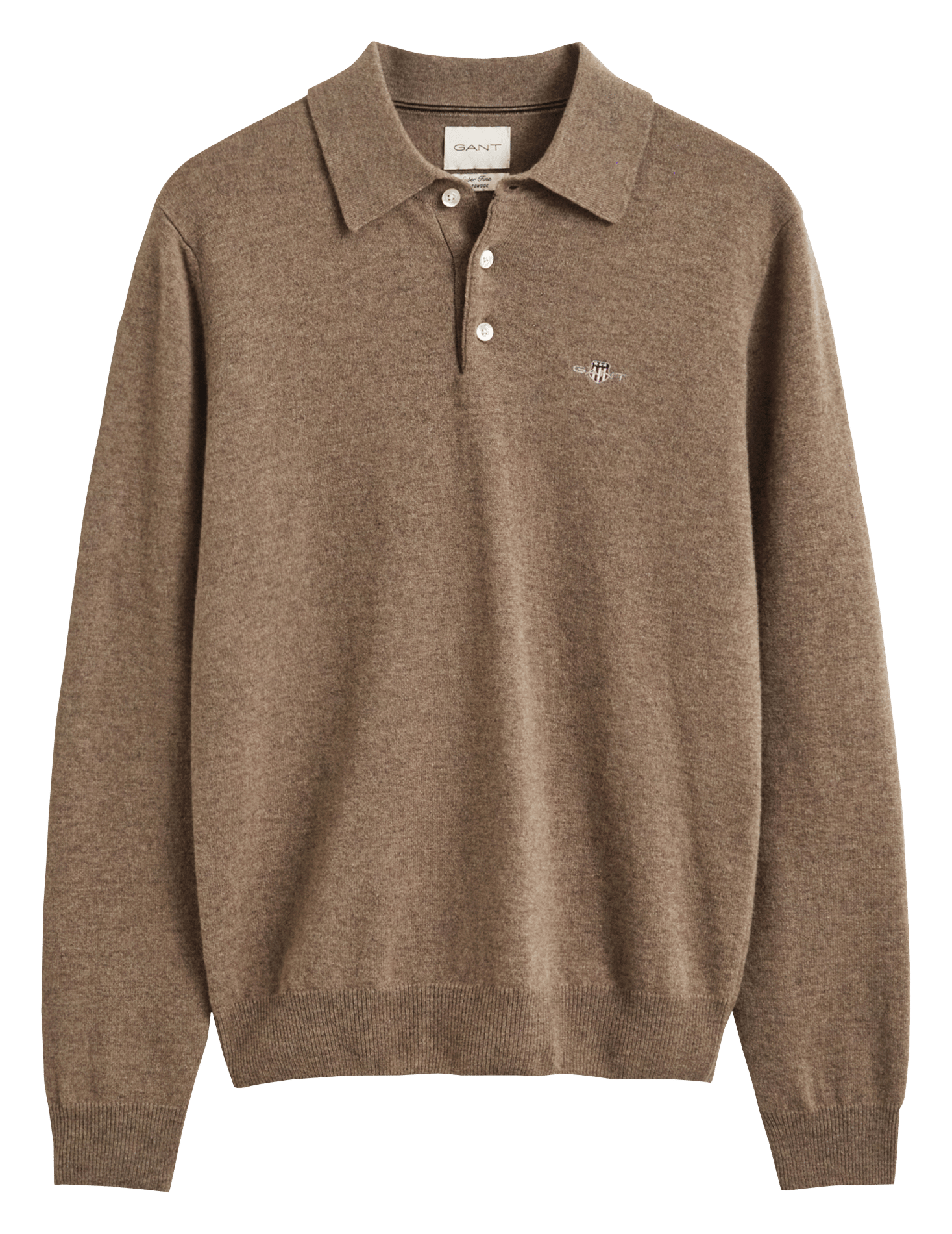 Pull droit col polo en laine GANT