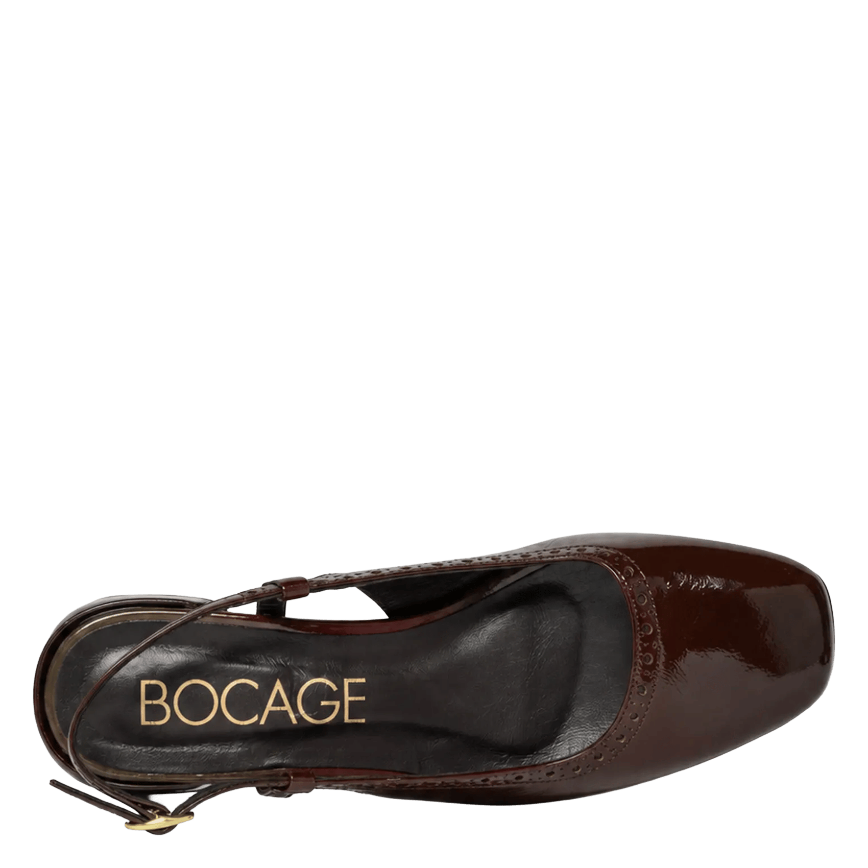 Slingback-Pumps aus einfarbigem Leder | Braun BOCAGE Damen