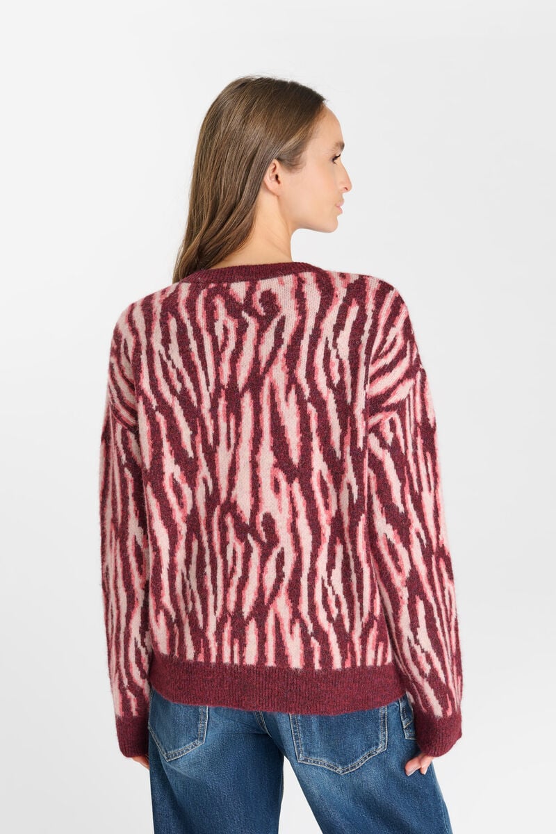 Zebra cardigan LE TEMPS DES CERISES Pink