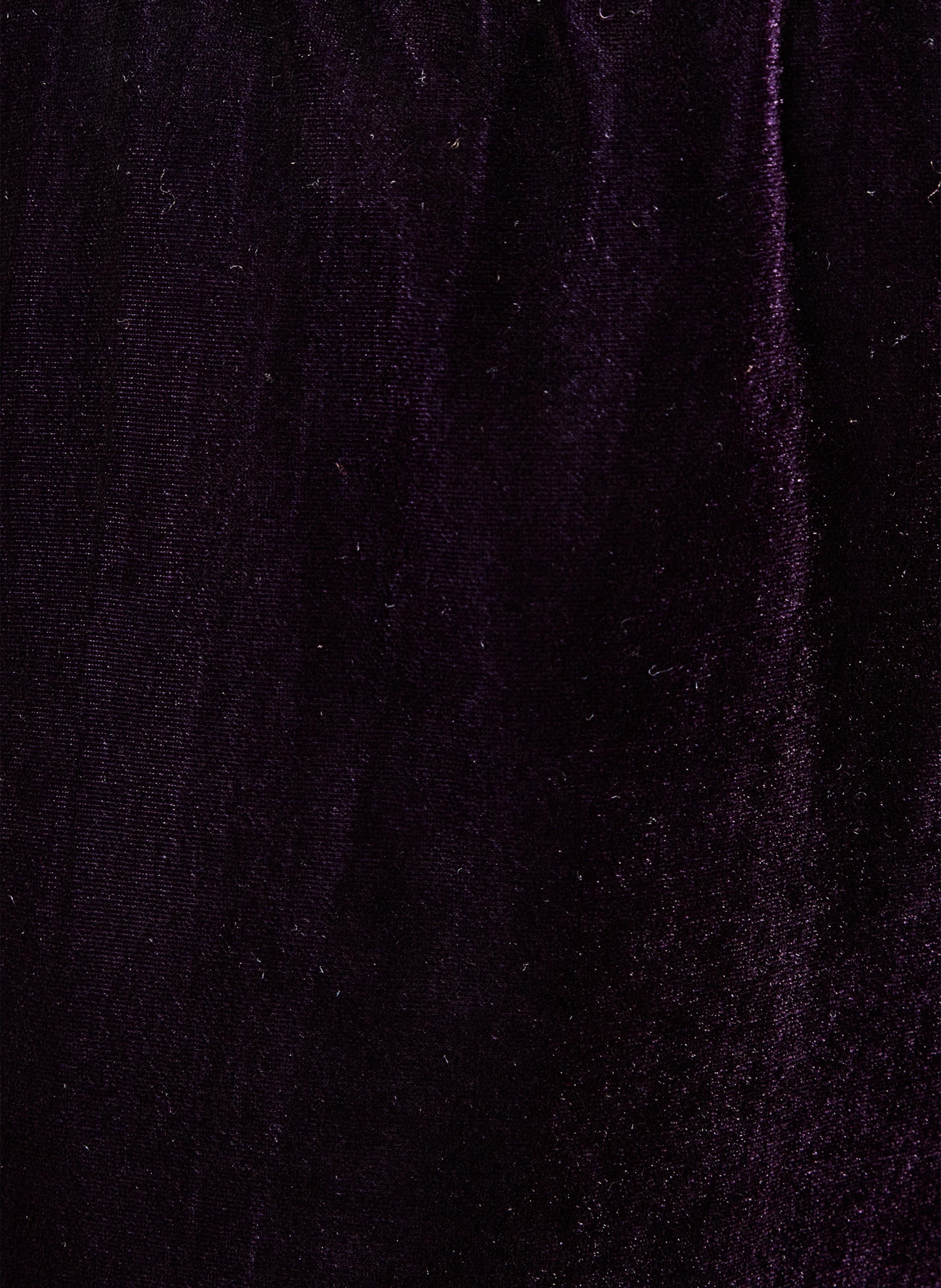Pantalon large taille haute en velours | Violet LA FEE MARABOUTEE Femme