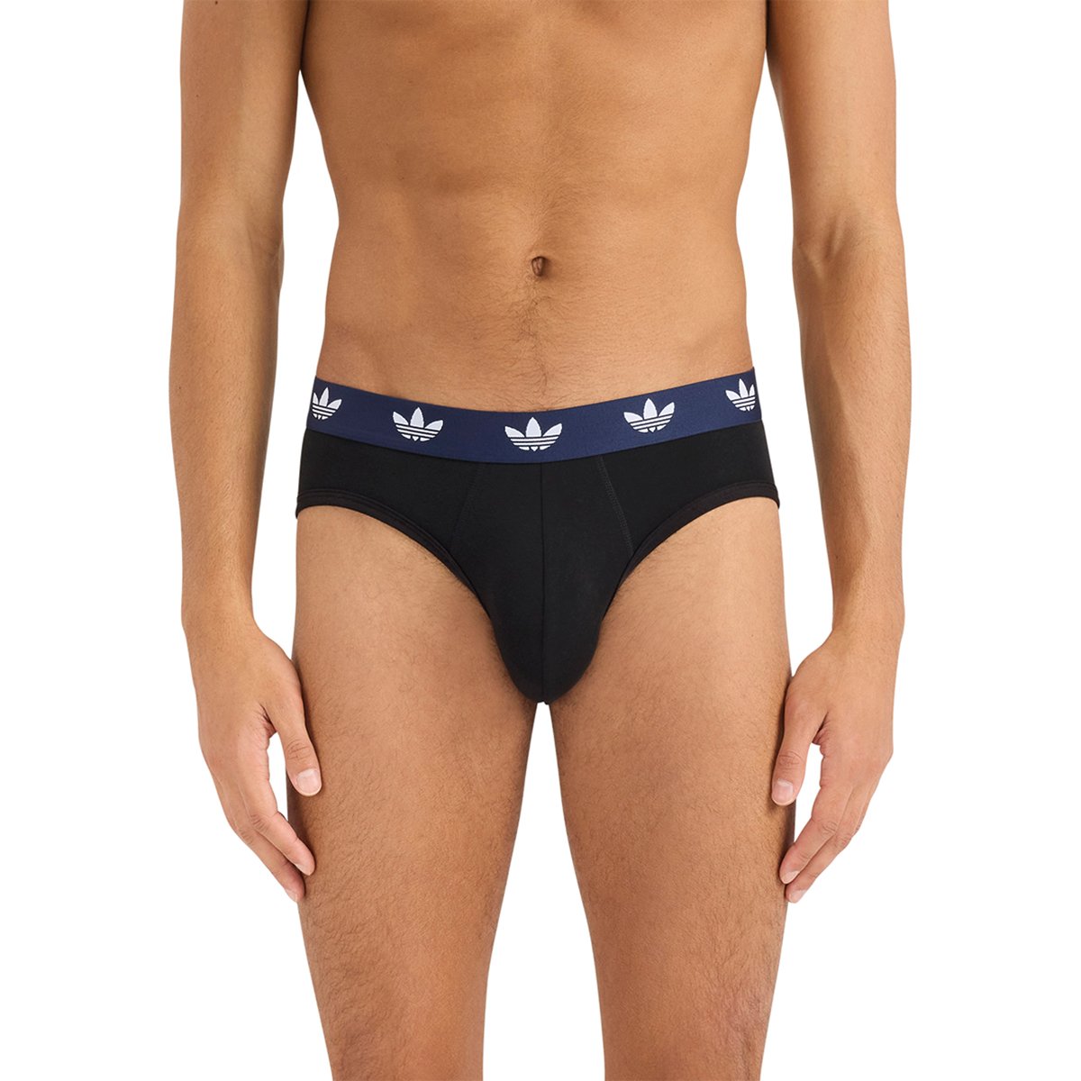 Pack of 3 men's comfort flex cotton briefs by adidas Originals ADIDAS UNDERWEAR Black