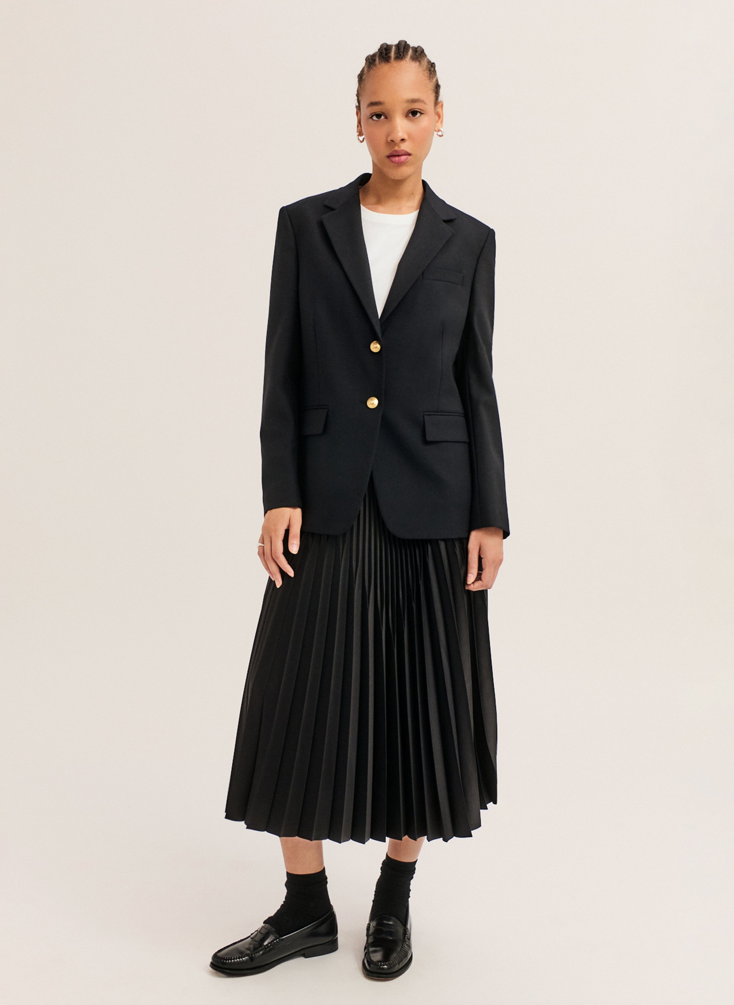 Wool-blend jacket with tailored collar PABLO Black