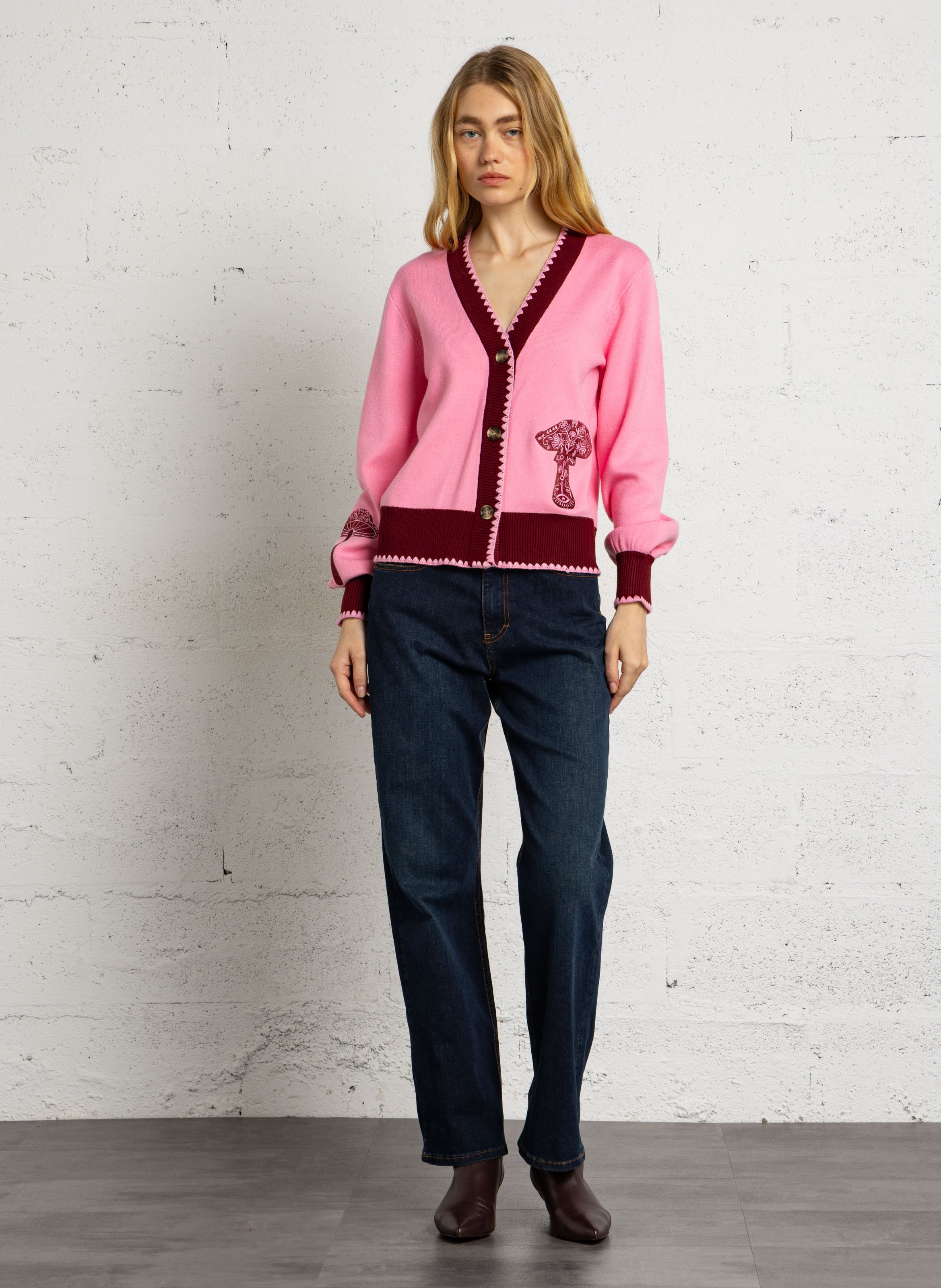 Weite Jeans aus Baumwoll-Mix PLEASE Blau
