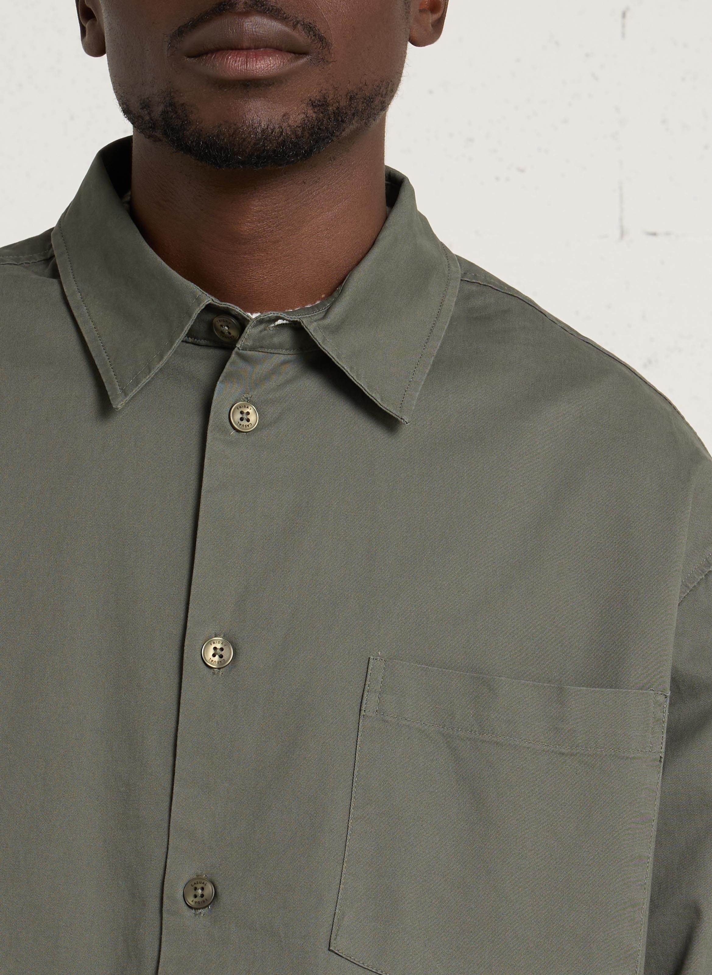 Gerade geschnittenes Baumwollhemd CASUAL FRIDAY Beige