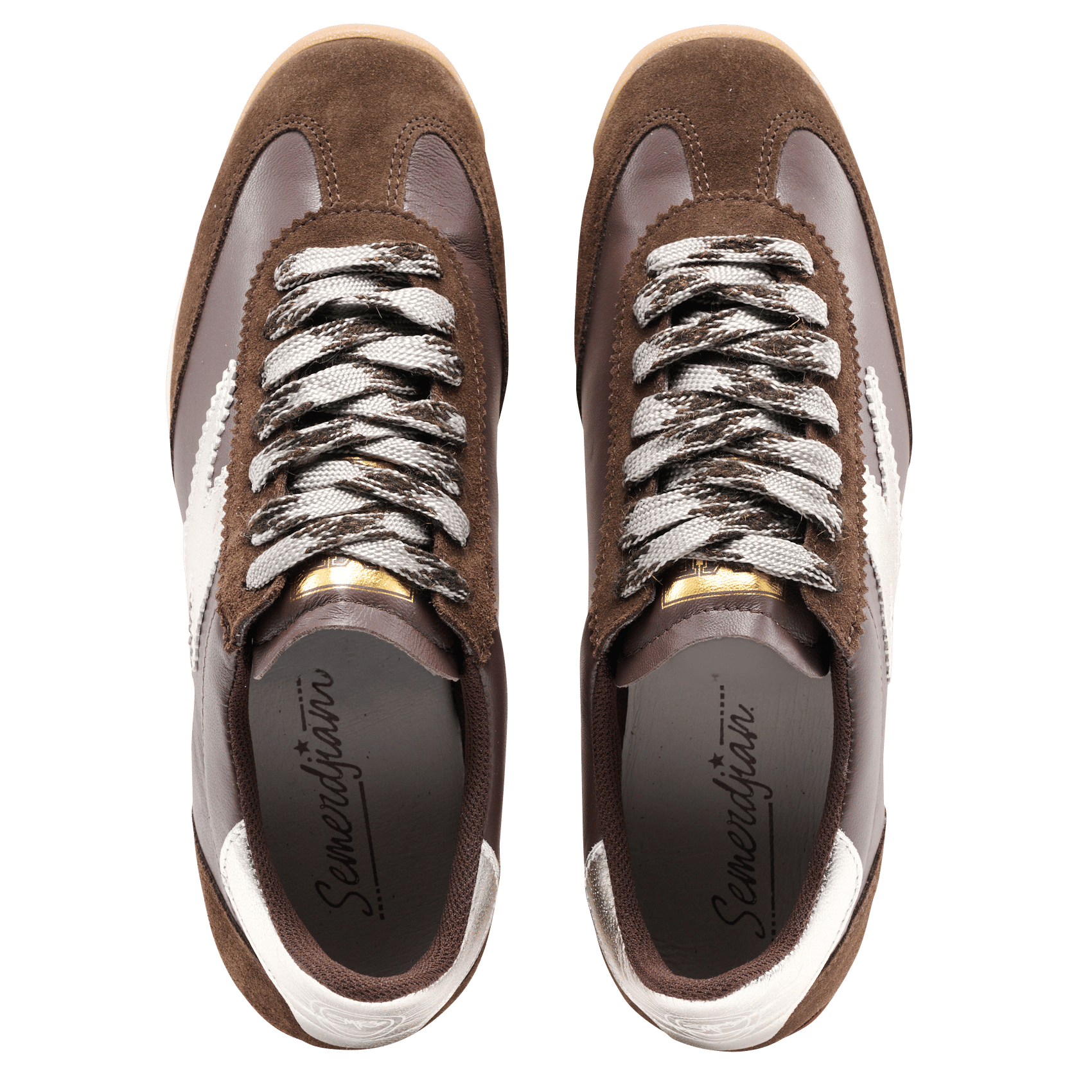 Lage leren sneakers met veters SEMERDJIAN - SMR Rood
