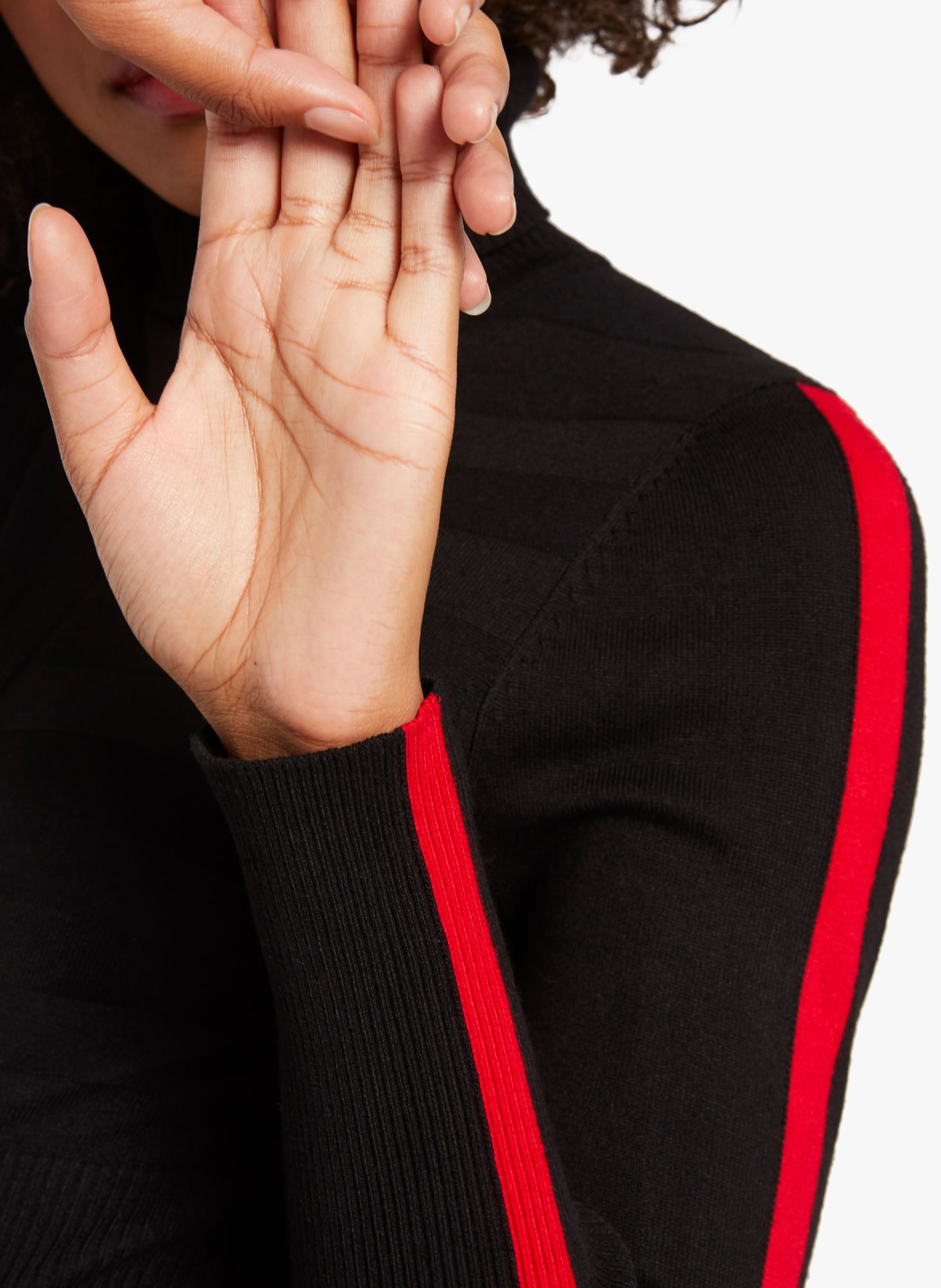 Pull col roulé moulant MORGAN Noir