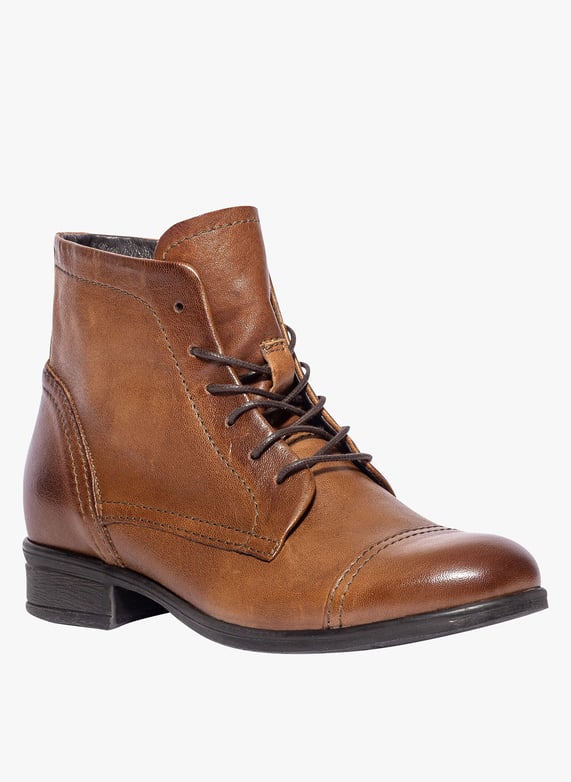 Boots en cuir Tiago Marron Bocage Femme Place des Tendances