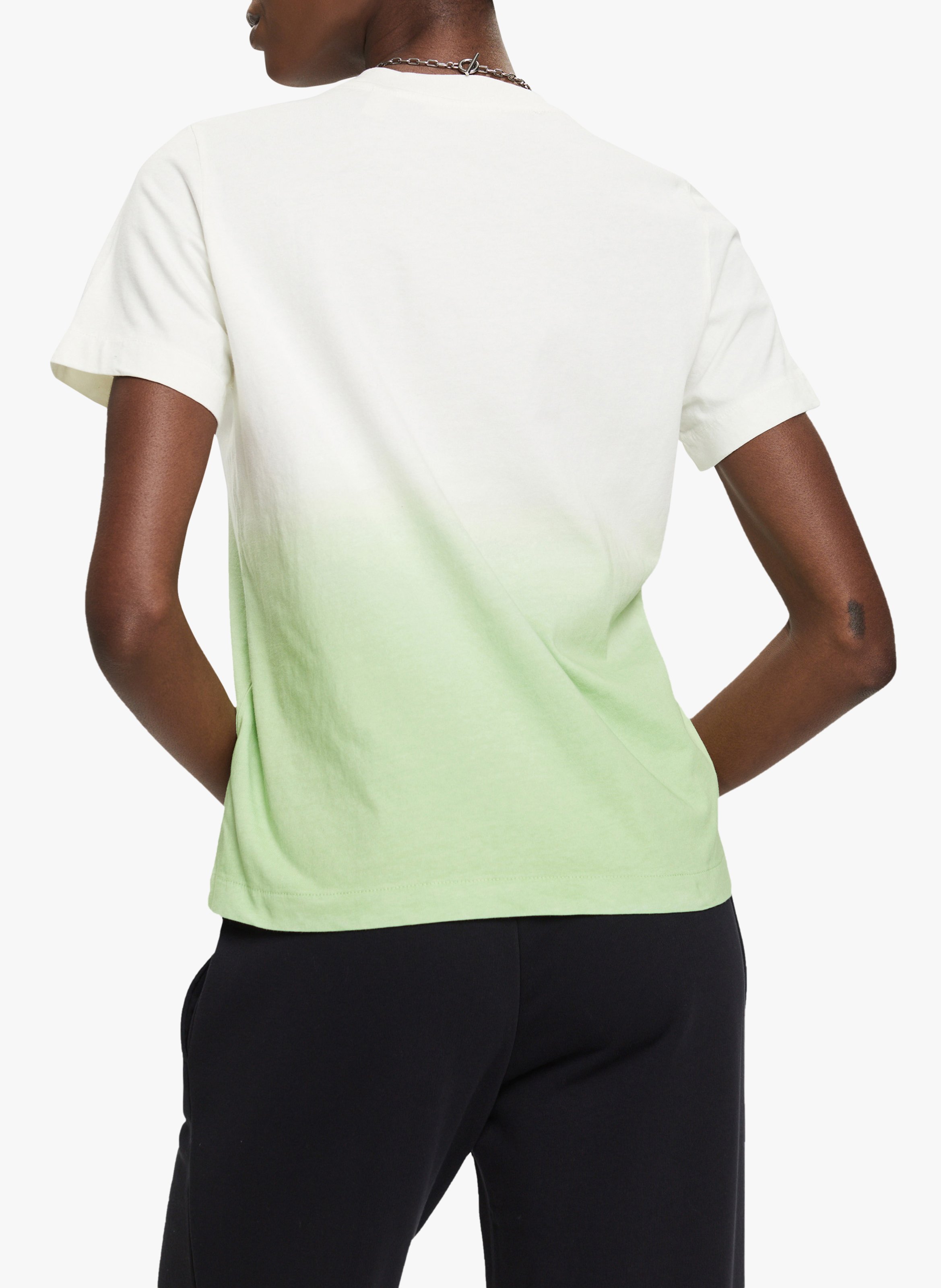 Katoenen T-shirt Met Schaduwmotief Green Esprit - Dames | Place des  Tendances