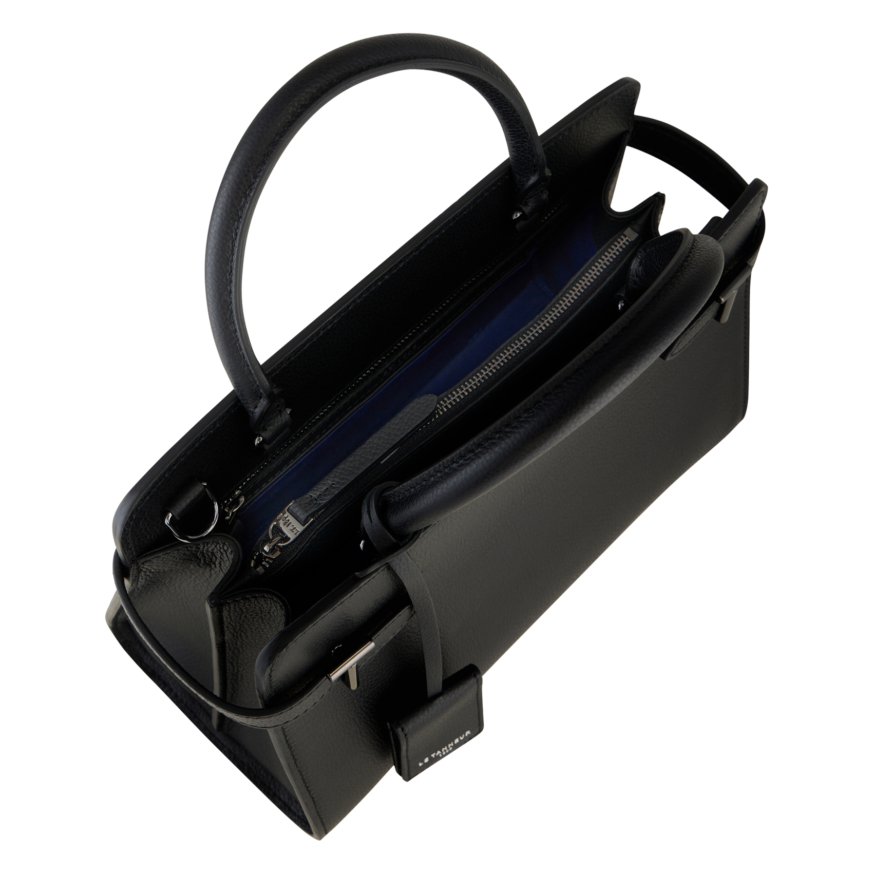 Sac à main en cuir grainé LE TANNEUR Noir