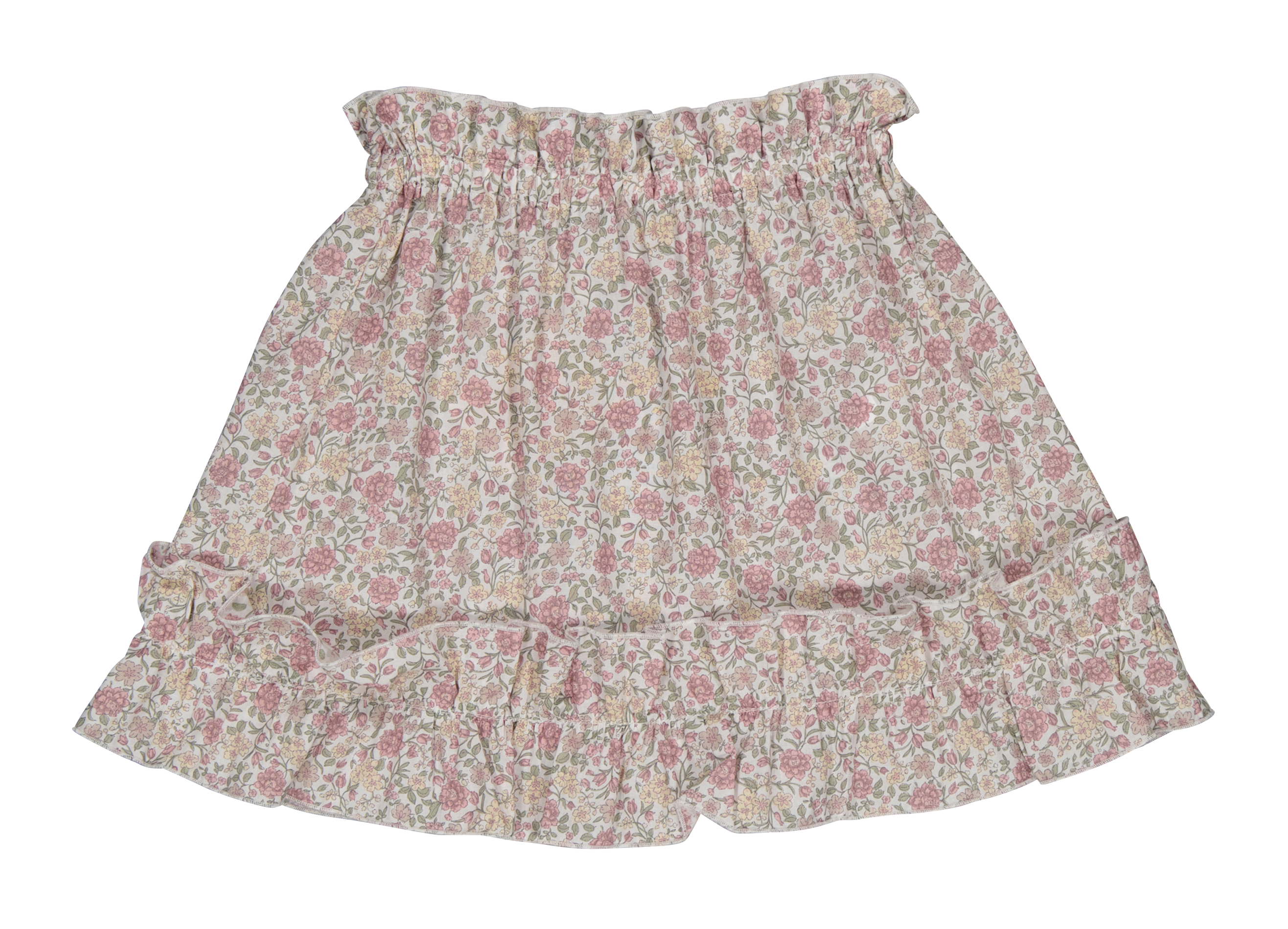 Jupe courte volantée en coton bio PETITE LUCETTE Multicolore