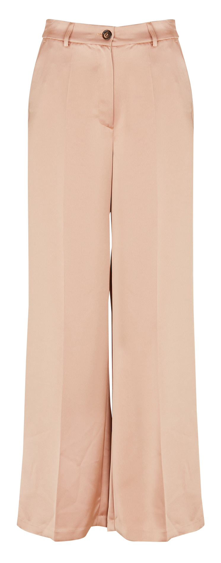 Wijde, satijnachtige broek COLLECTORS CLUB Beige