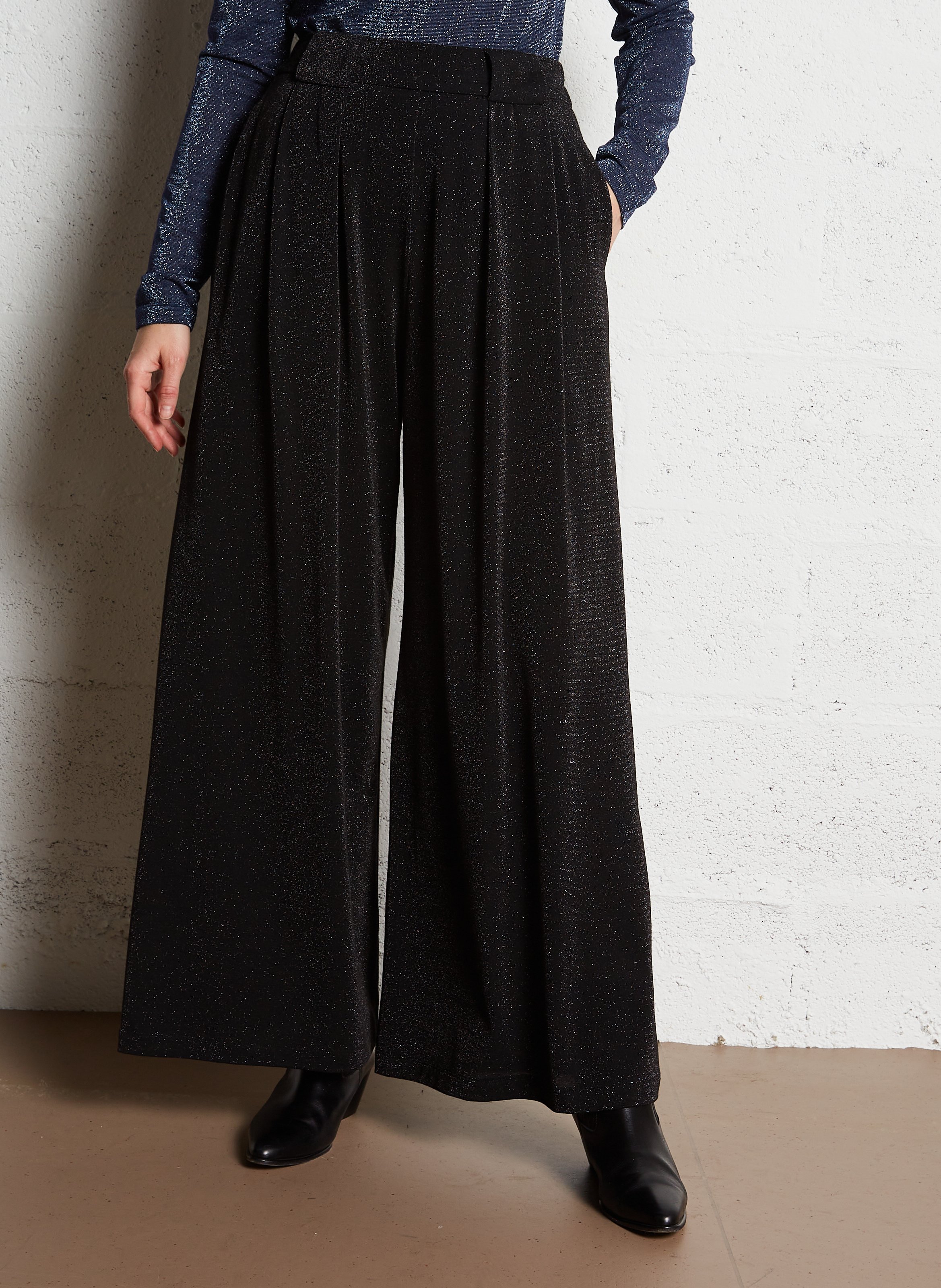 Pantalon large pailleté  MOMONI Gris