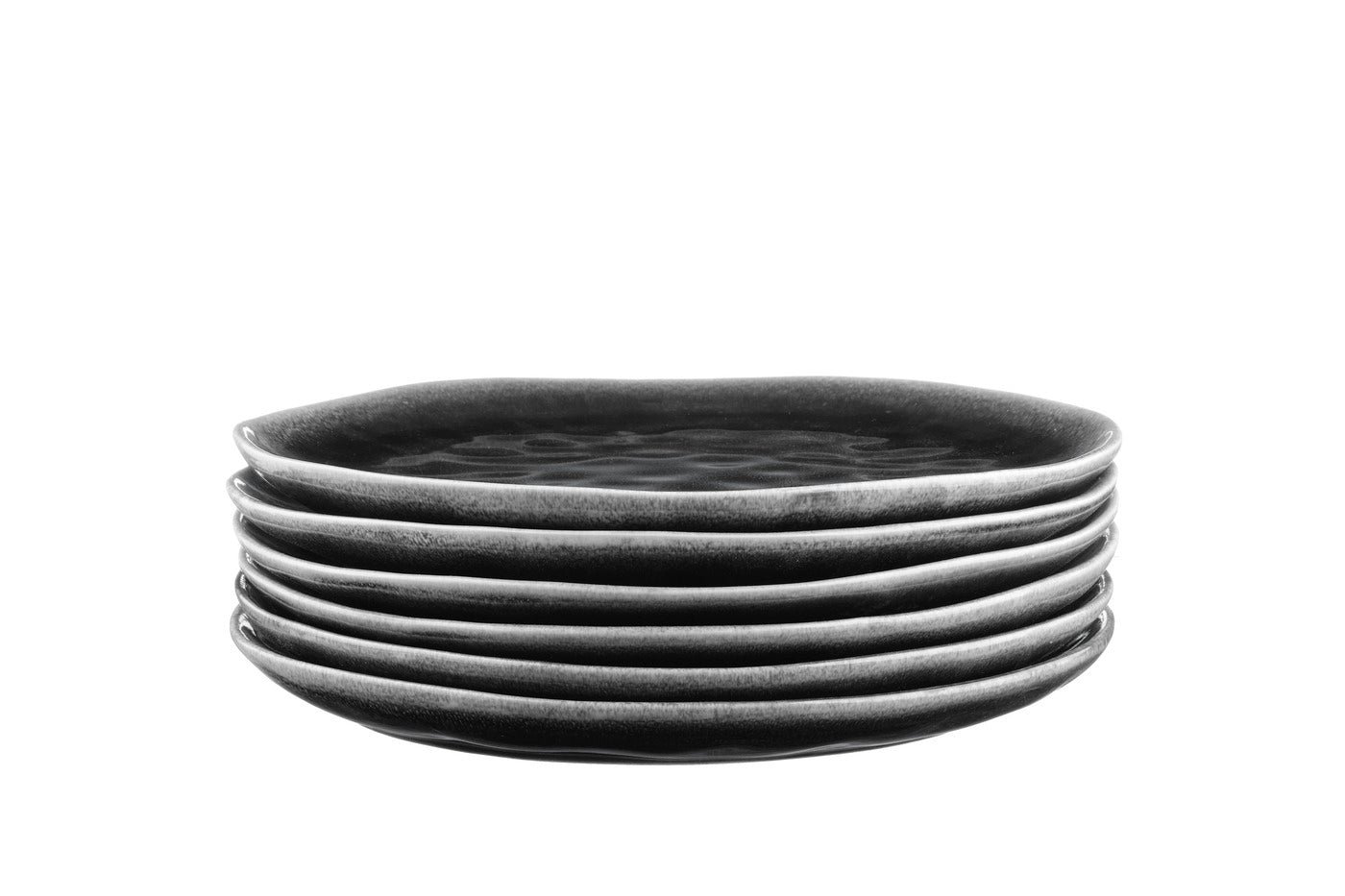 Moon plate ø28.5 cm - 6 pieces - petrol BJORN Black