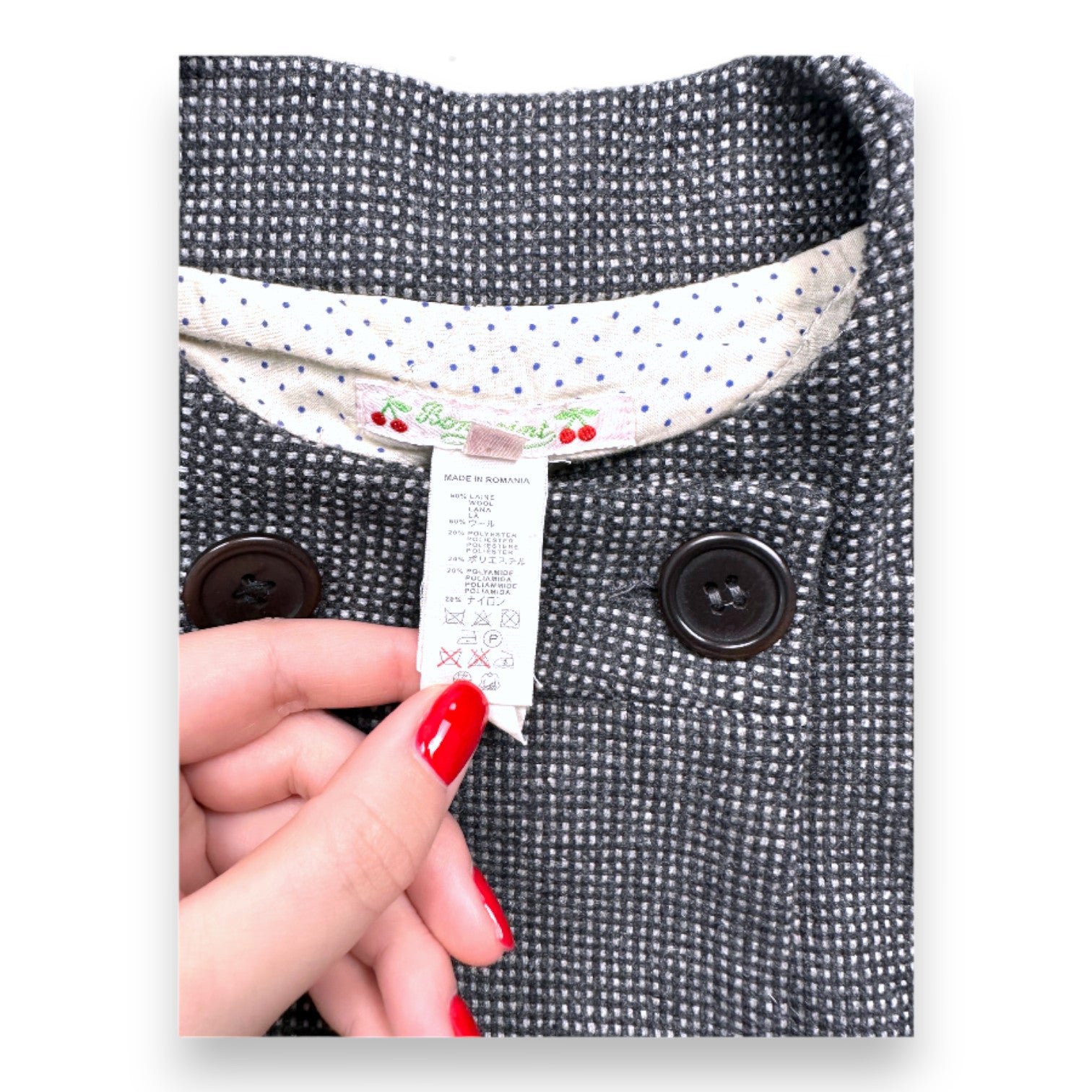 Gray children's coat - 14 years old BONPOINT - Seconde Main Grey