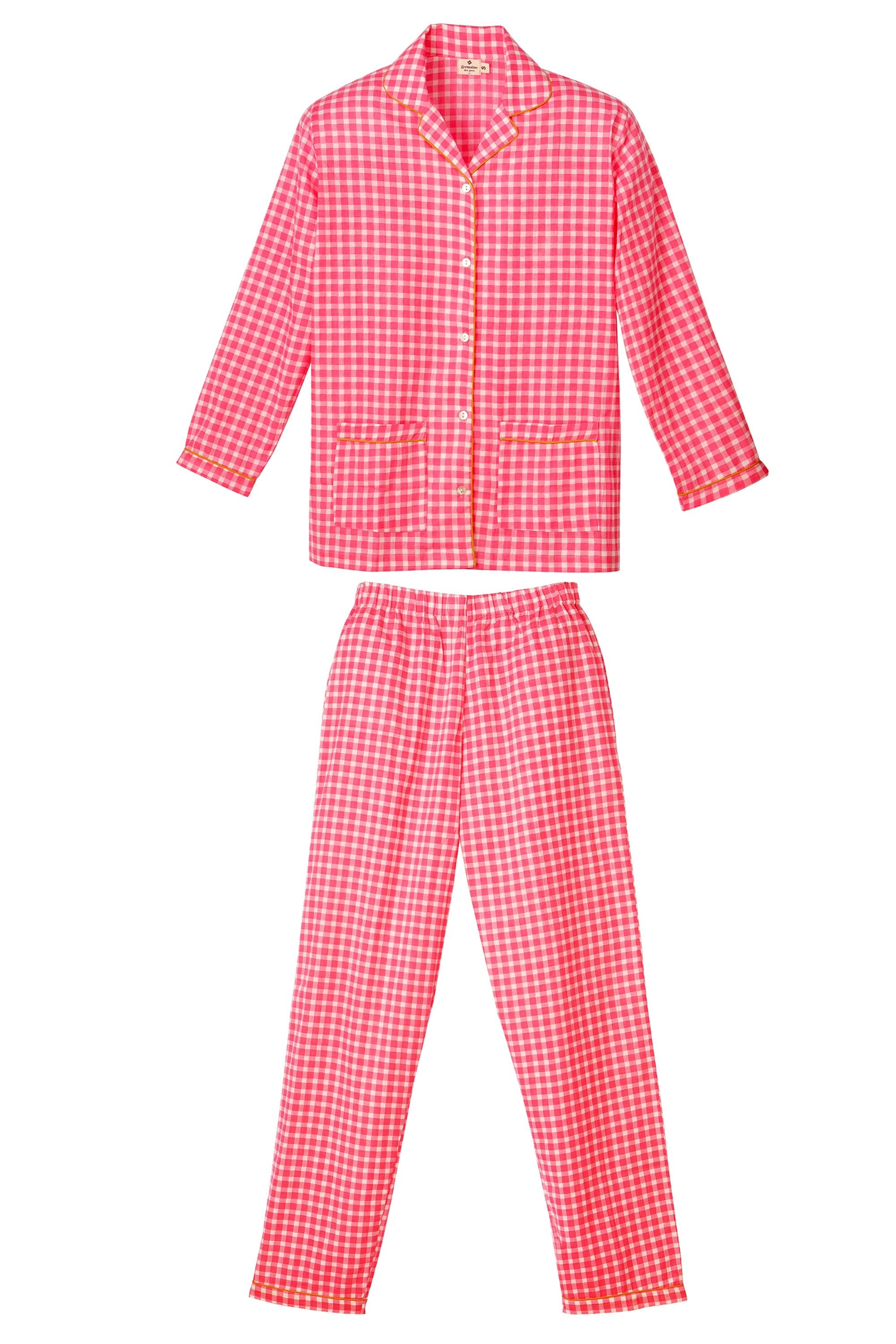 Pyjama coton vichy GERMAINE DES PRES Multicolore