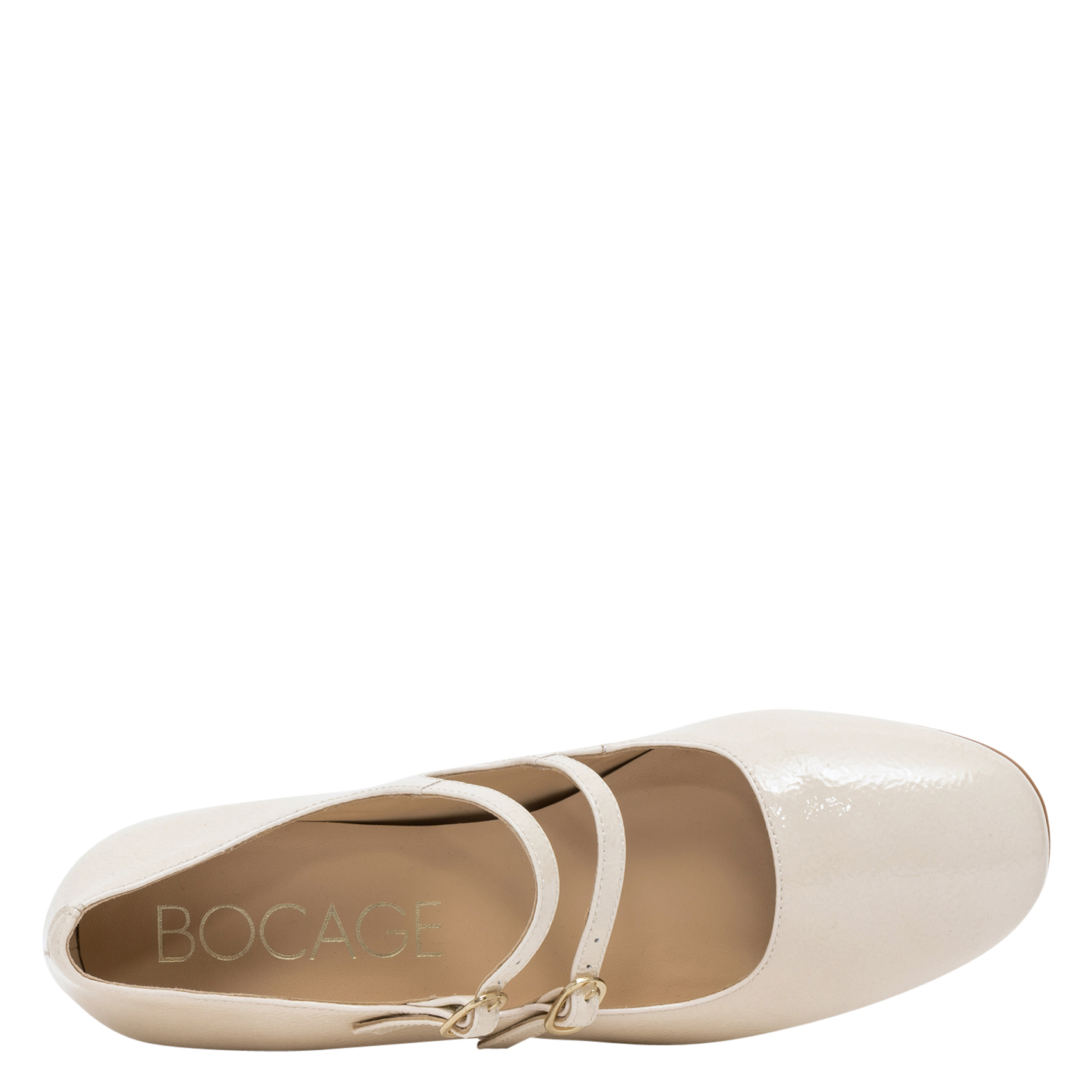 Camelia patent leather high heels  BOCAGE White