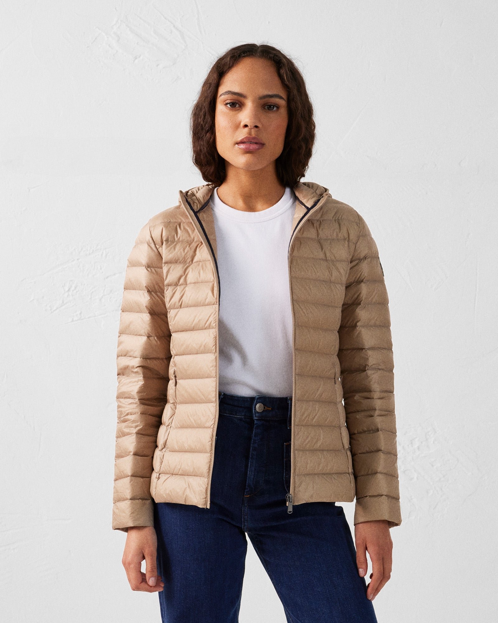 Lightweight hooded puffer jacket Cloe JOTT Beige