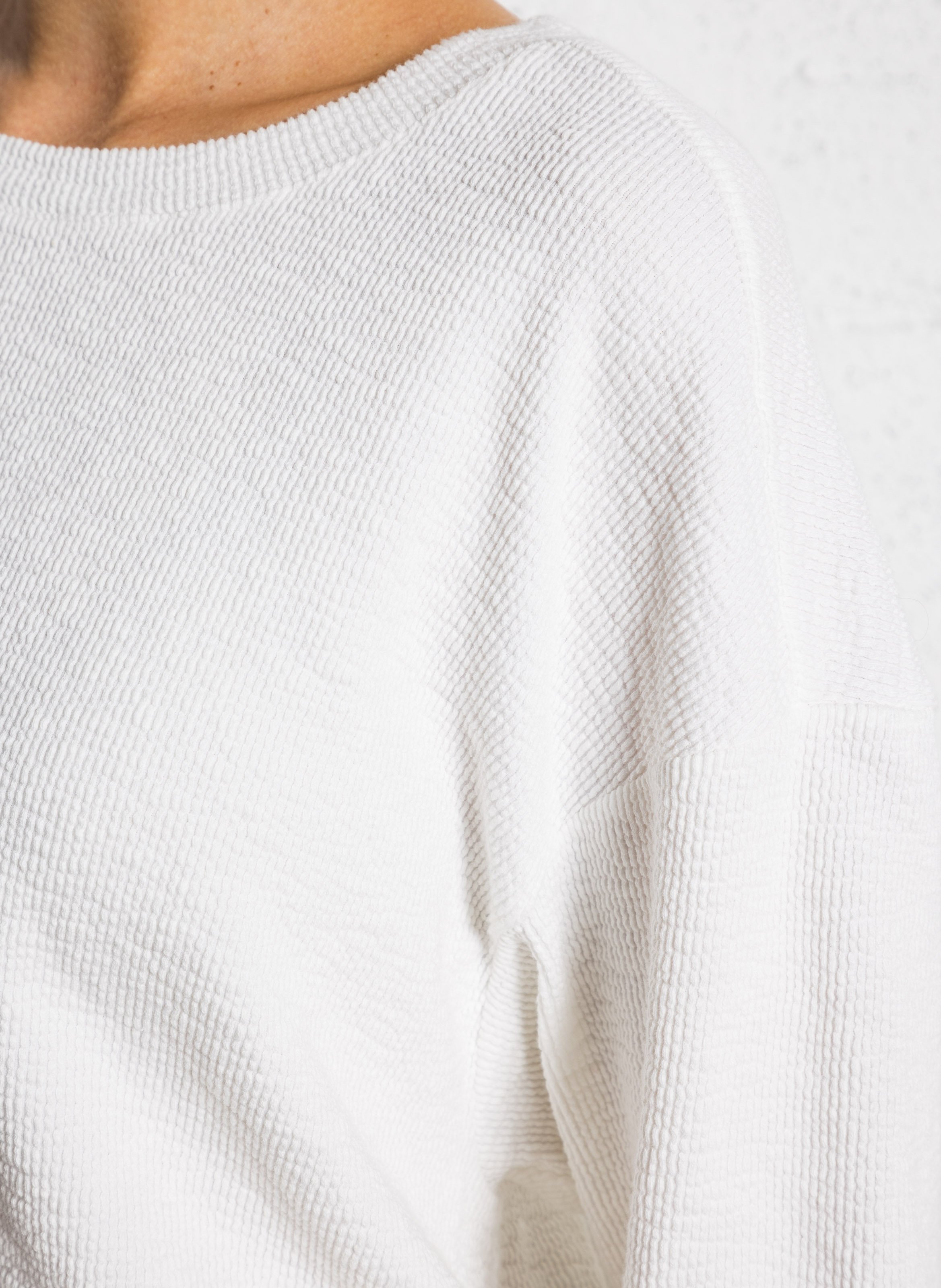 Tee-shirt ample manches 7/8ème AMERICAN VINTAGE Blanc