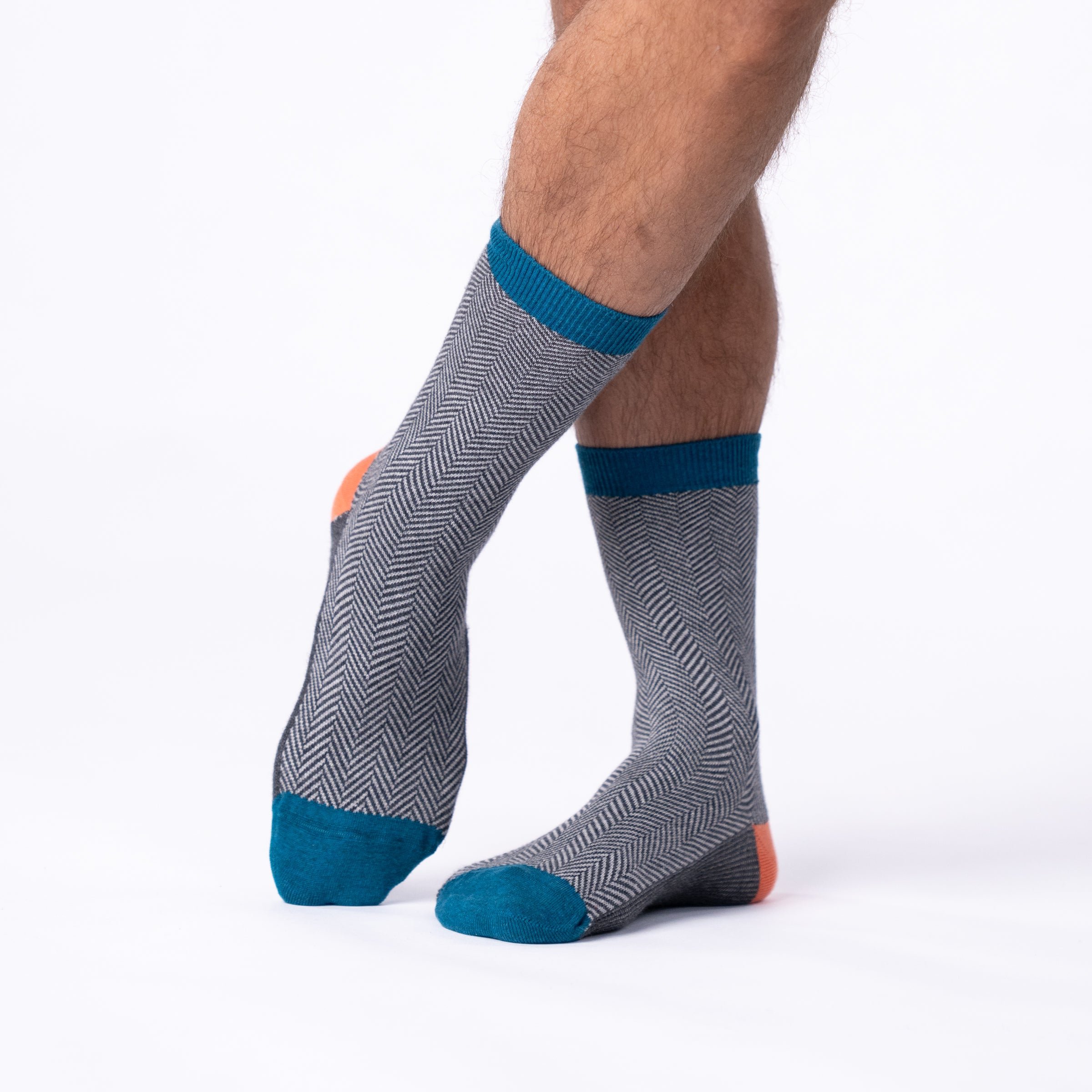 Combed cotton herringbone socks BILLYBELT Grey