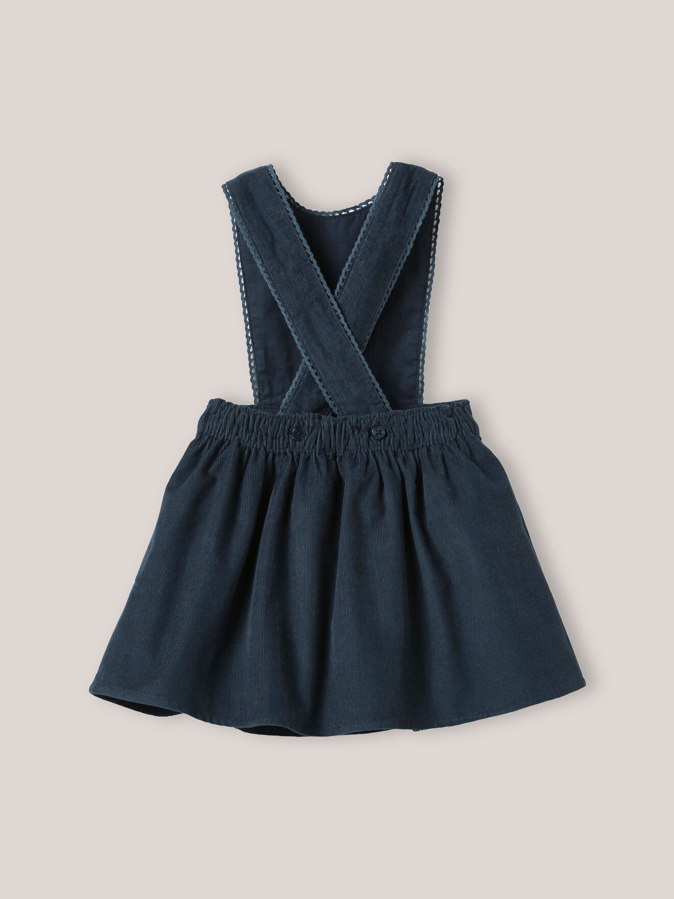 Velvet overall dress CYRILLUS Blue