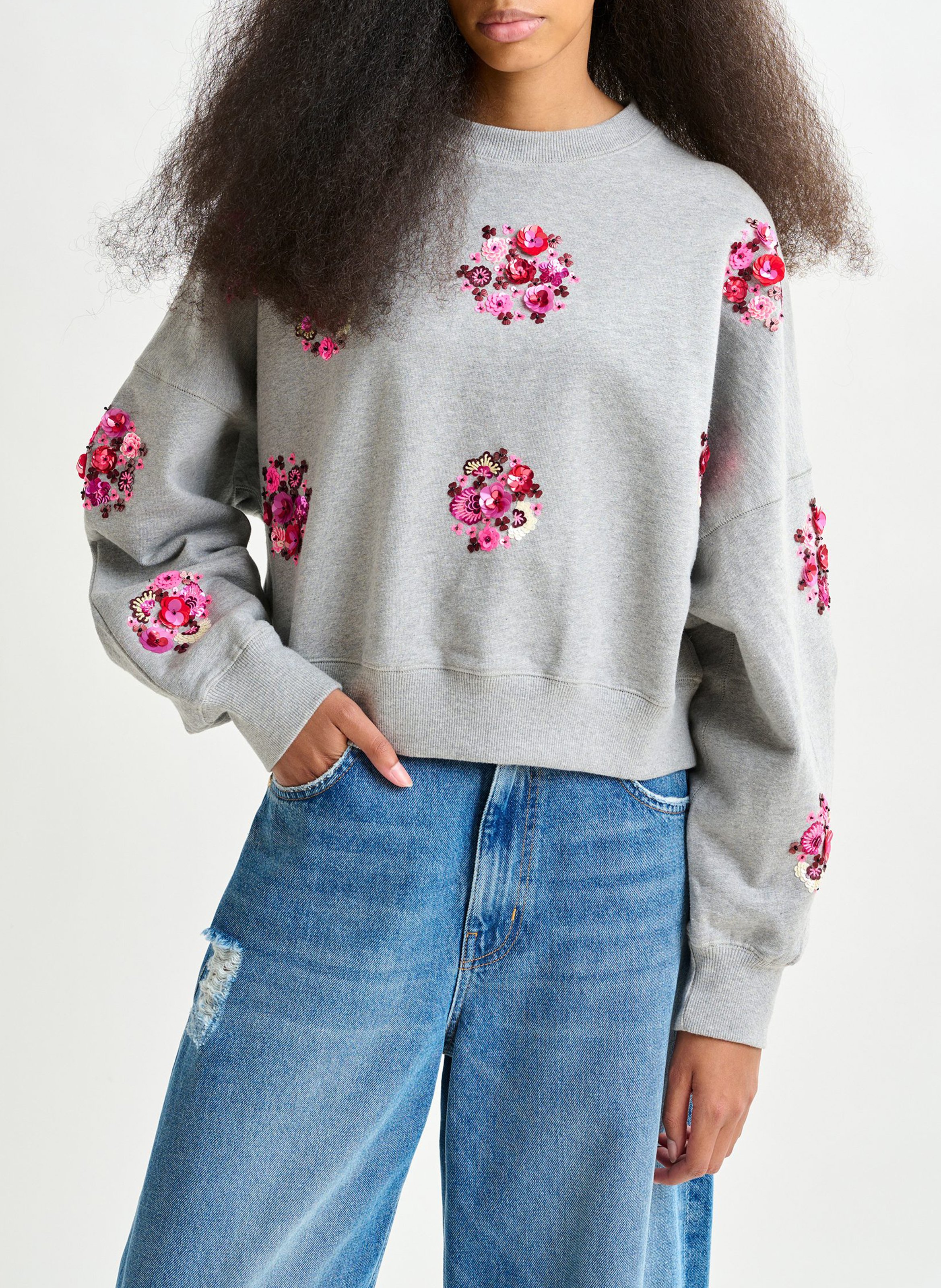 Sweat col rond en coton ESSENTIEL ANTWERP Gris