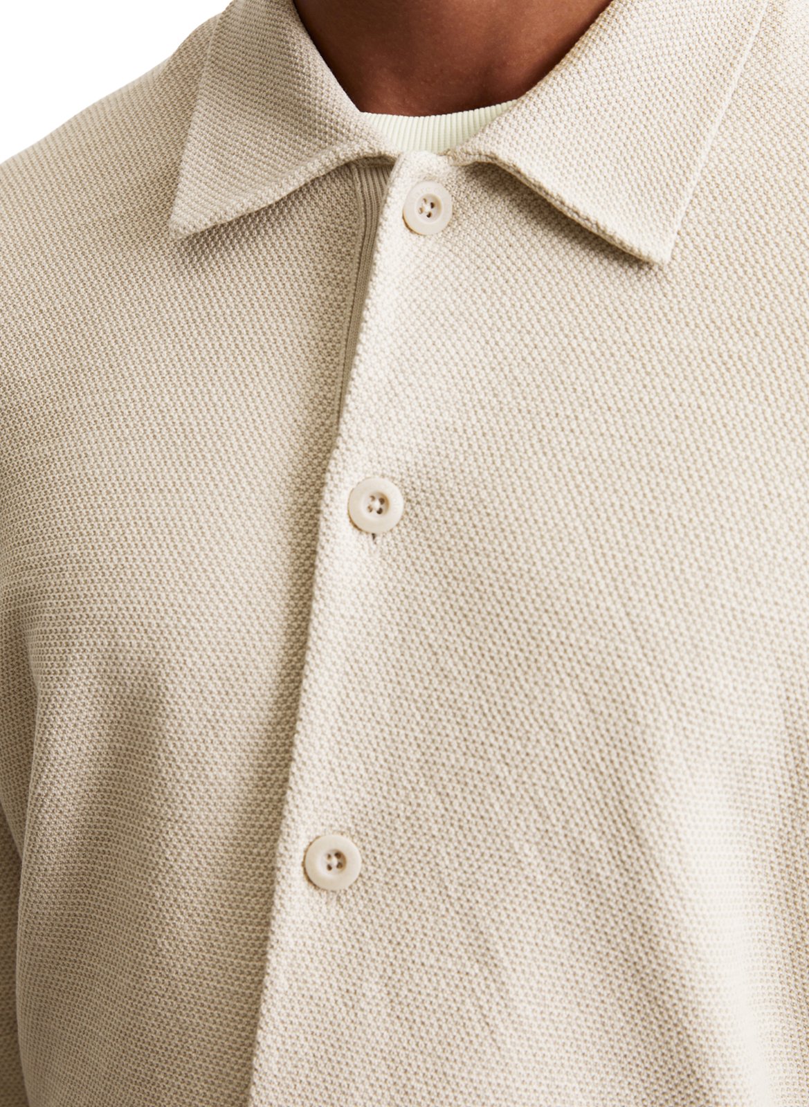 Gilet col classique en coton MARC O'POLO Gris