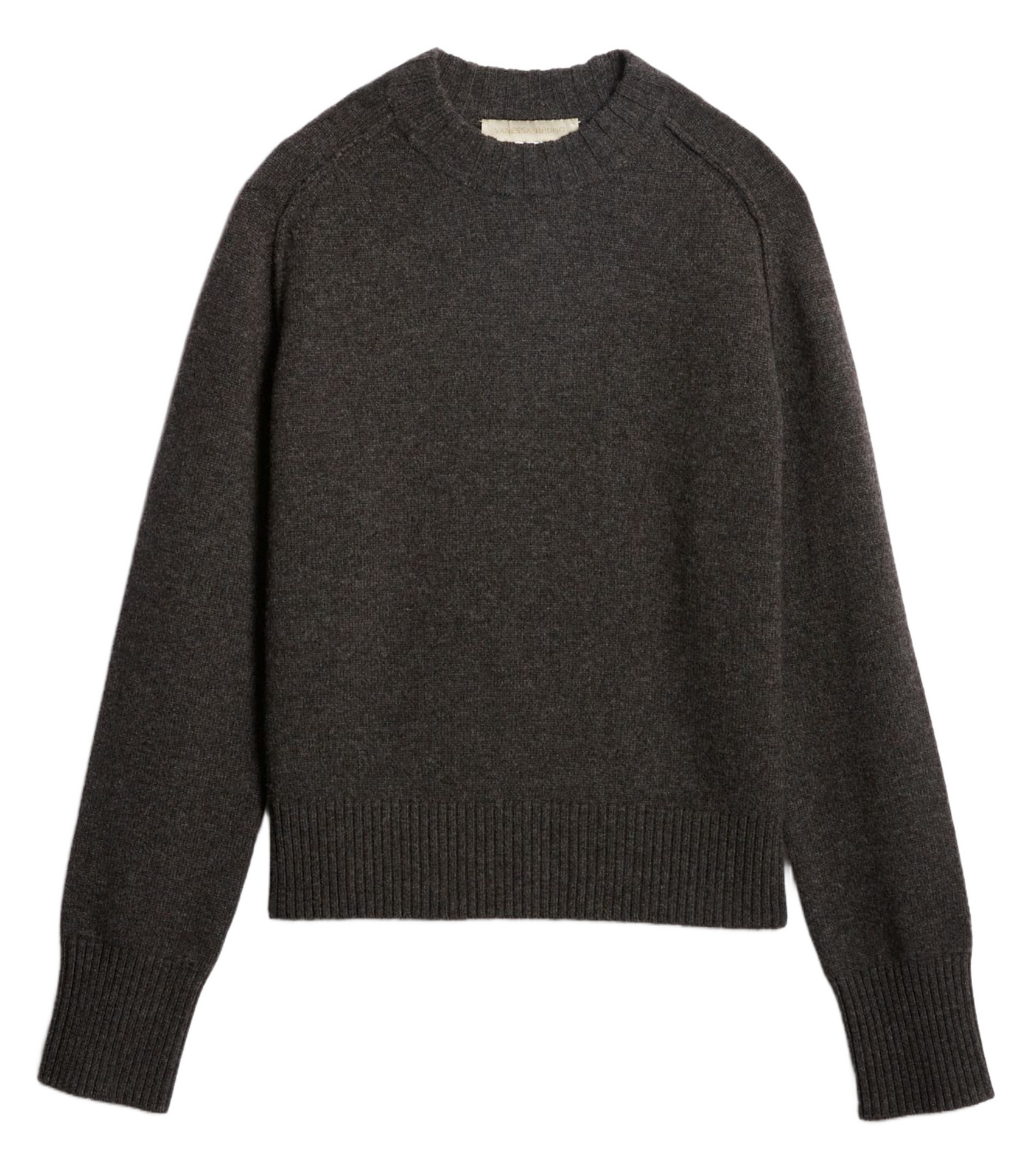 Pull col rond en laine mélangée VANESSA BRUNO Gris