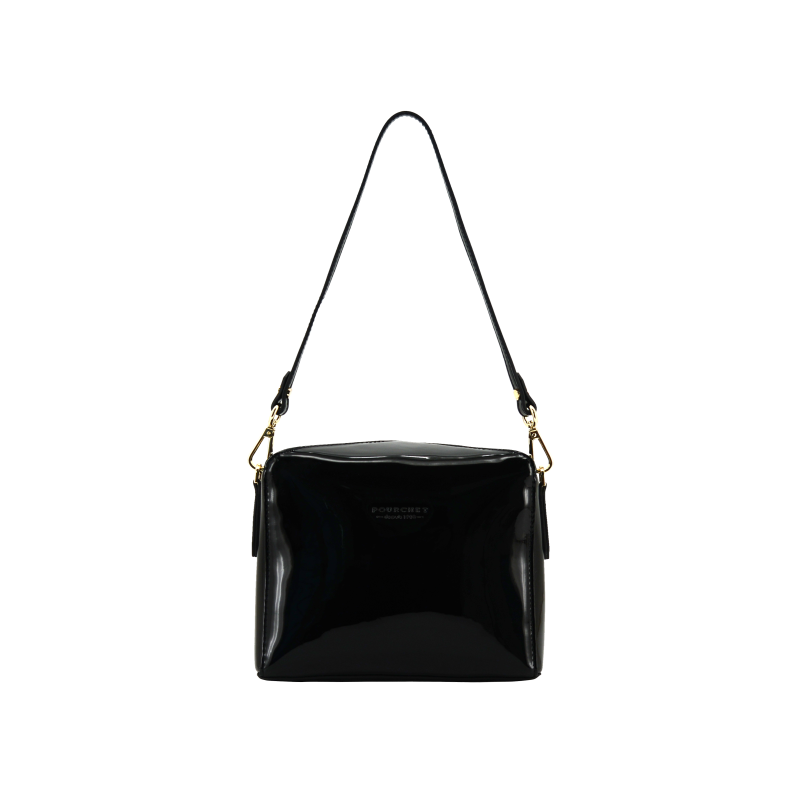 Shoulder bag - synthetic and leather POURCHET Black