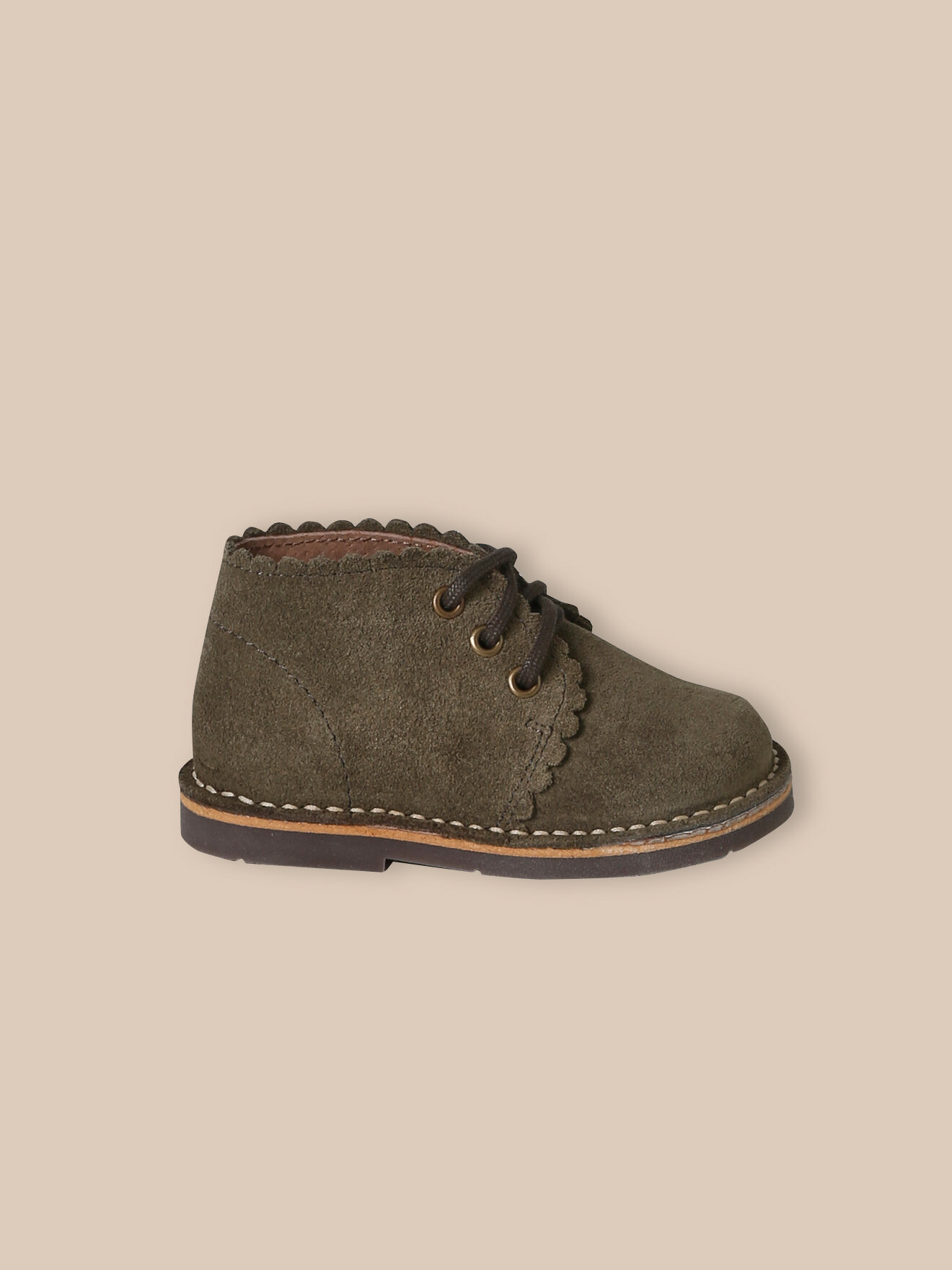 Pat suede ankle boots CYRILLUS Green