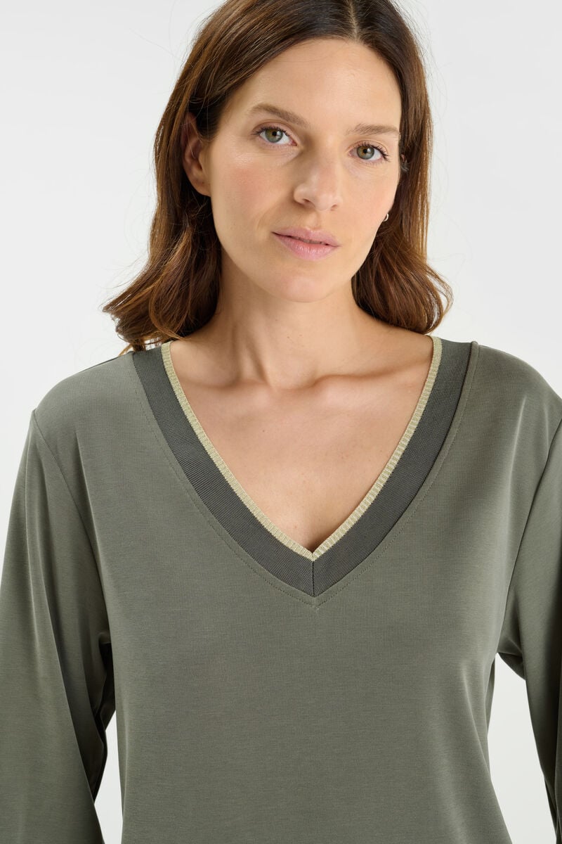 Tommy Badge T-shirt LE TEMPS DES CERISES Khaki