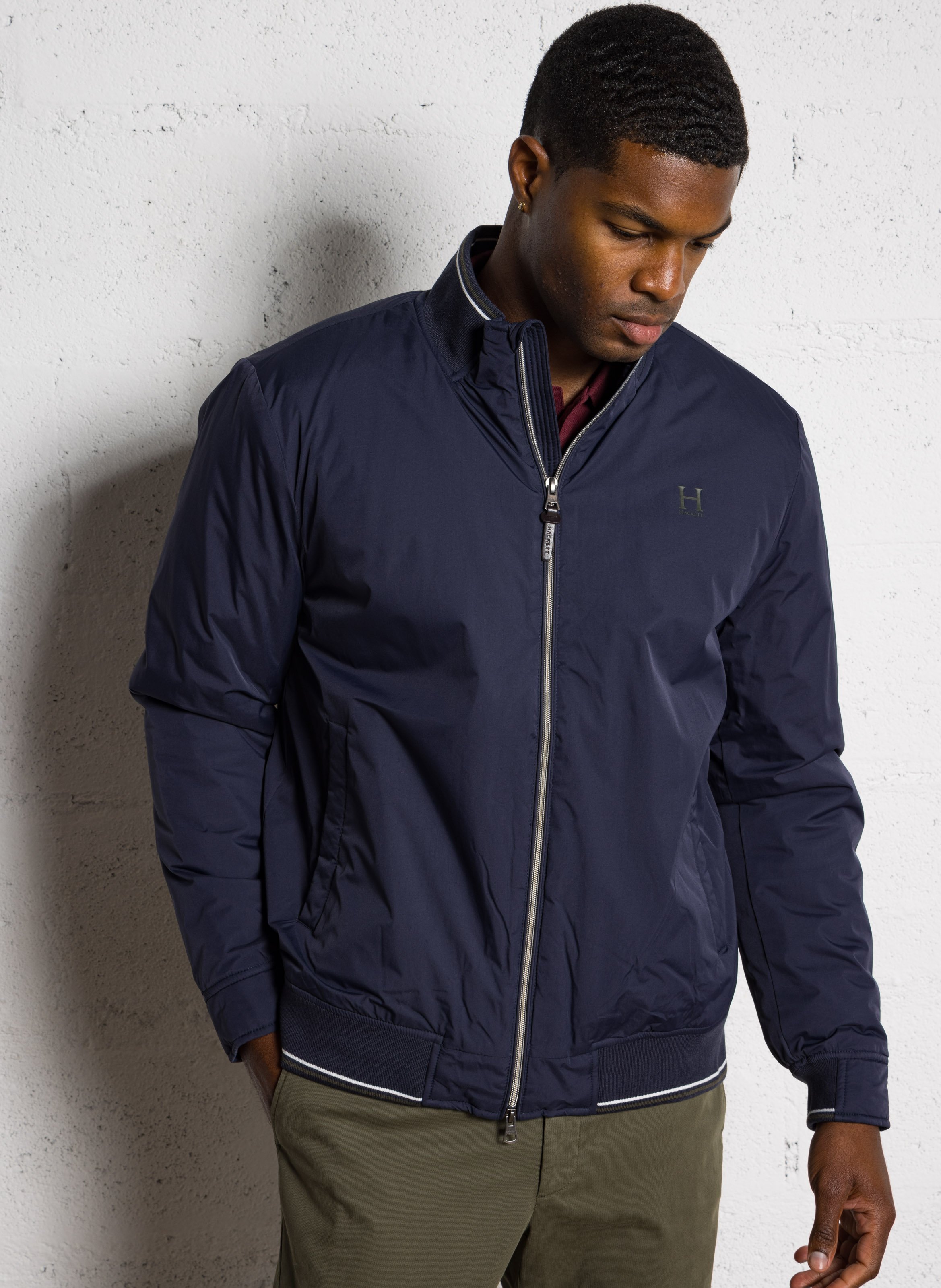 Jasje met opstaande kraag HACKETT Blauw