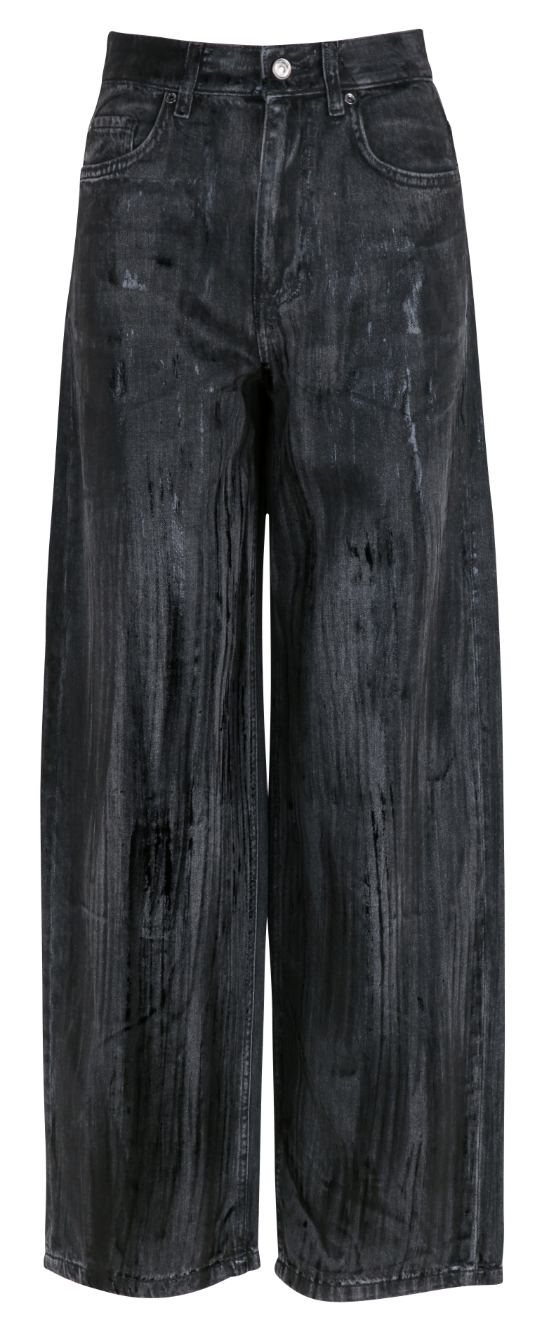 Jean large taille haute à détails LIU JO Noir