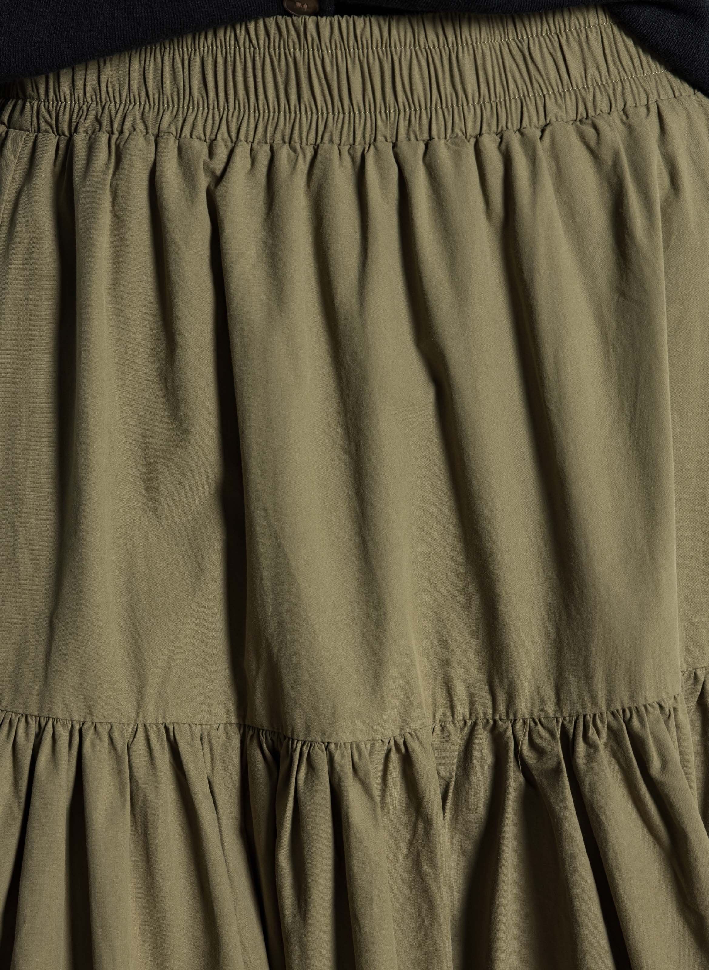 Flared cotton midi skirt JC SOPHIE Green