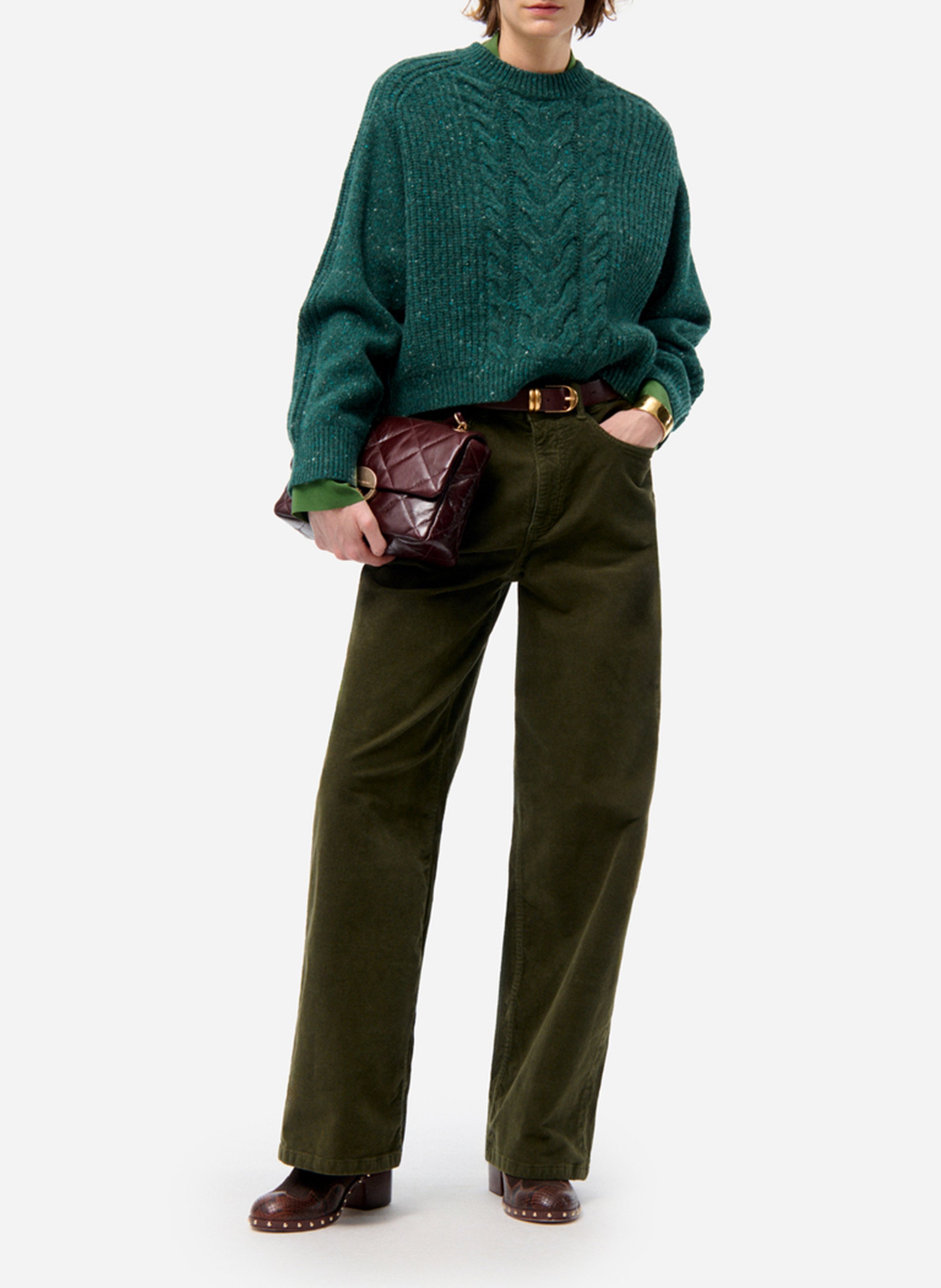 Alpaca wool sweater VANESSA BRUNO Green