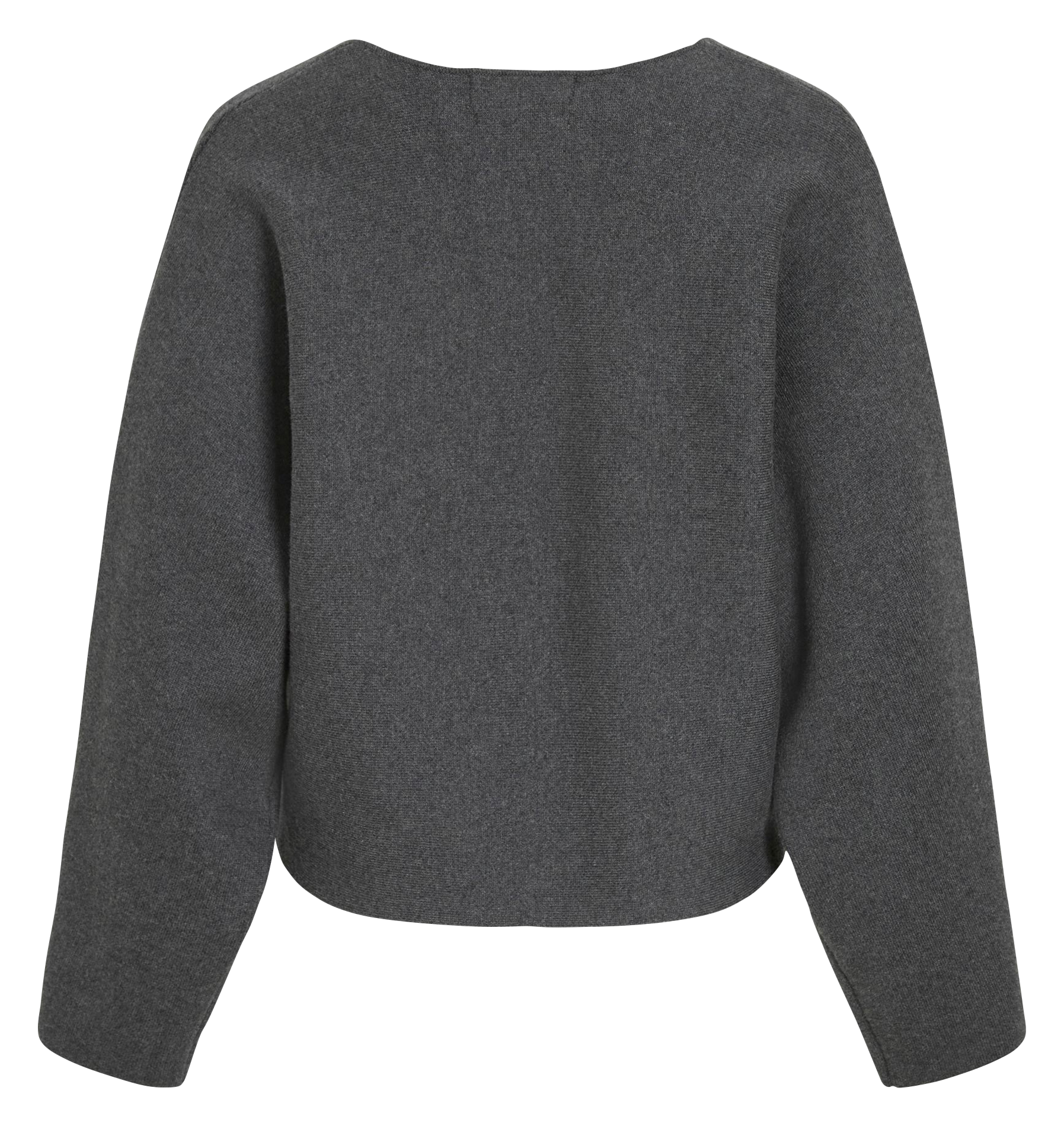 Pull oversize col V en coton et laine ROUGE EDIT Gris