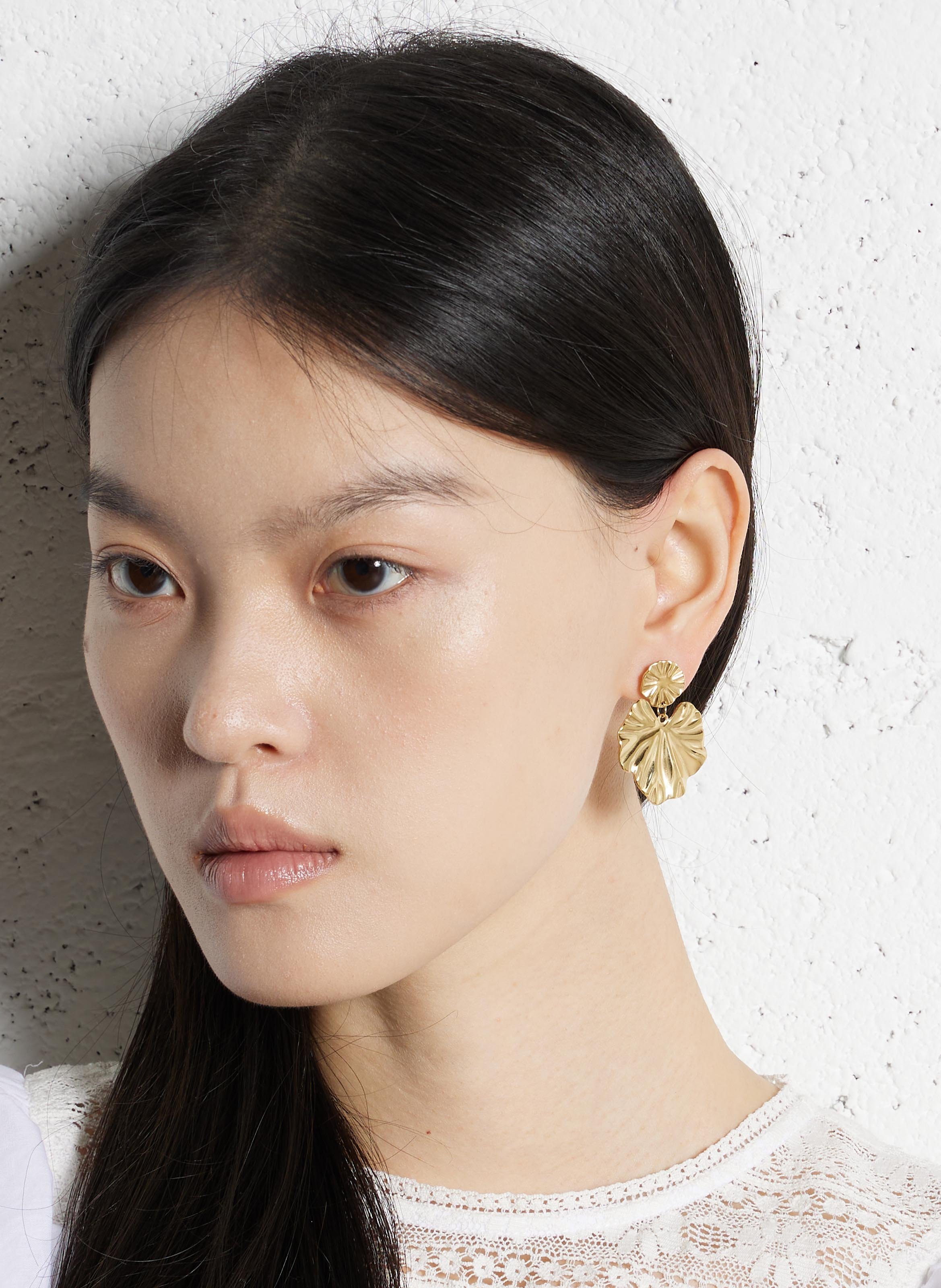 Boucles d'oreilles en métal I CODE Doré