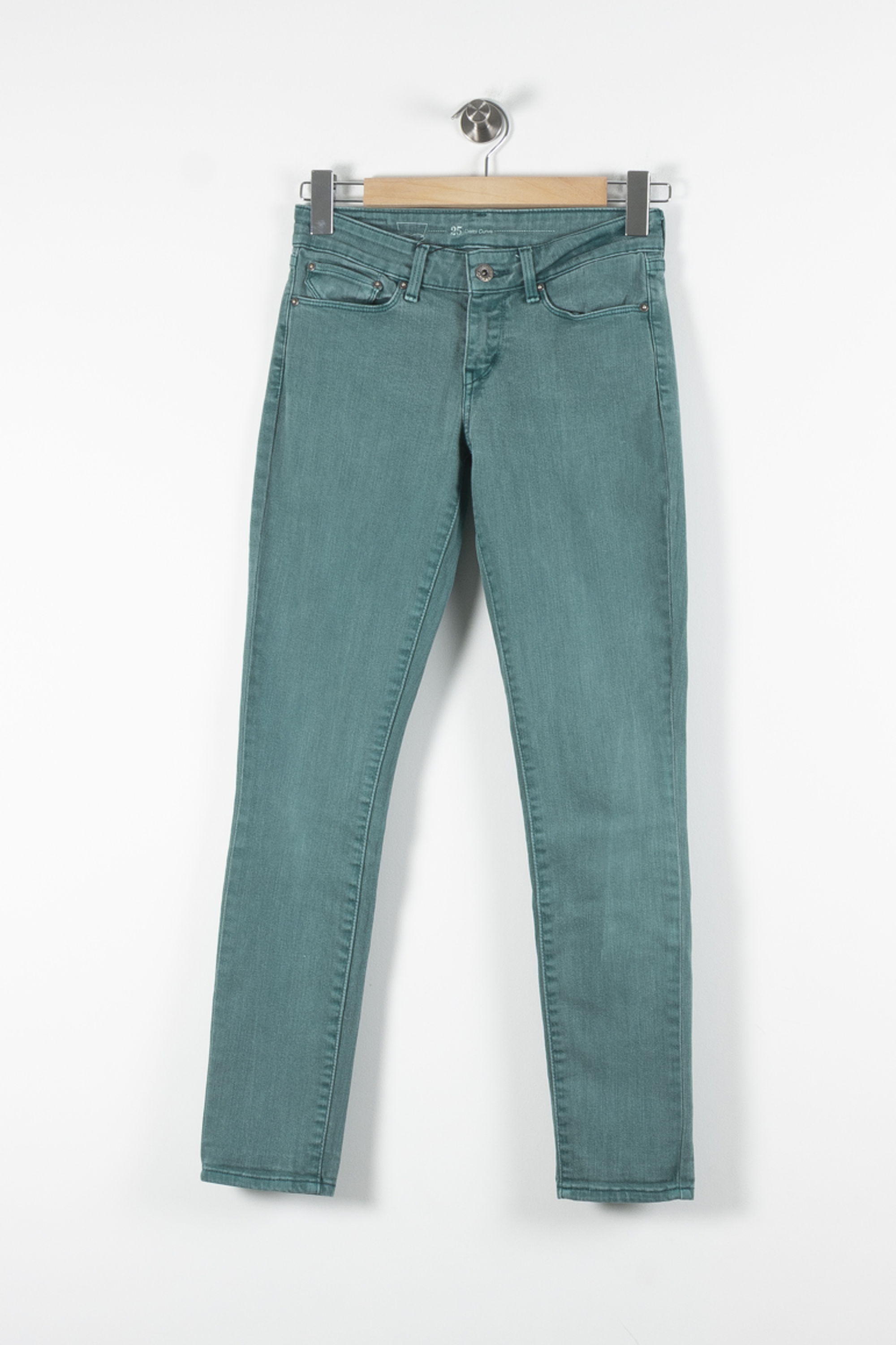 Cropped slim jeans with studs LEVI'S - Seconde main Green