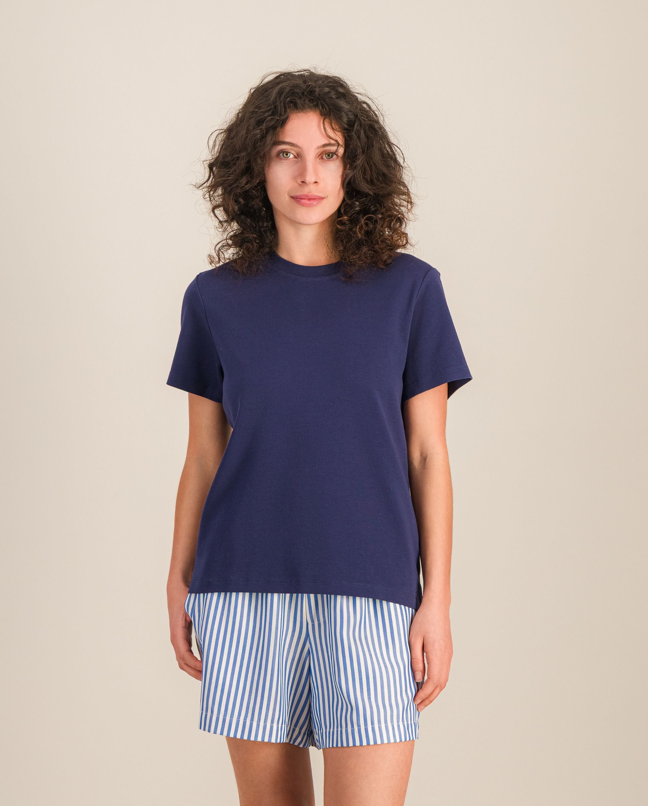 Women's organic cotton t-shirt, blue ANGARDE Blue