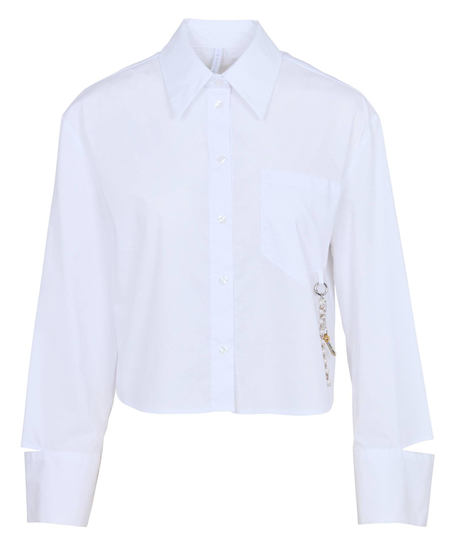 Chemise droite col classique en coton IMPERIAL Blanc