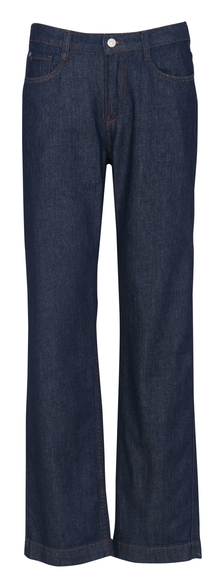 Katoenen jeans met rechte pijp LE TEMPS DES CERISES Blauw