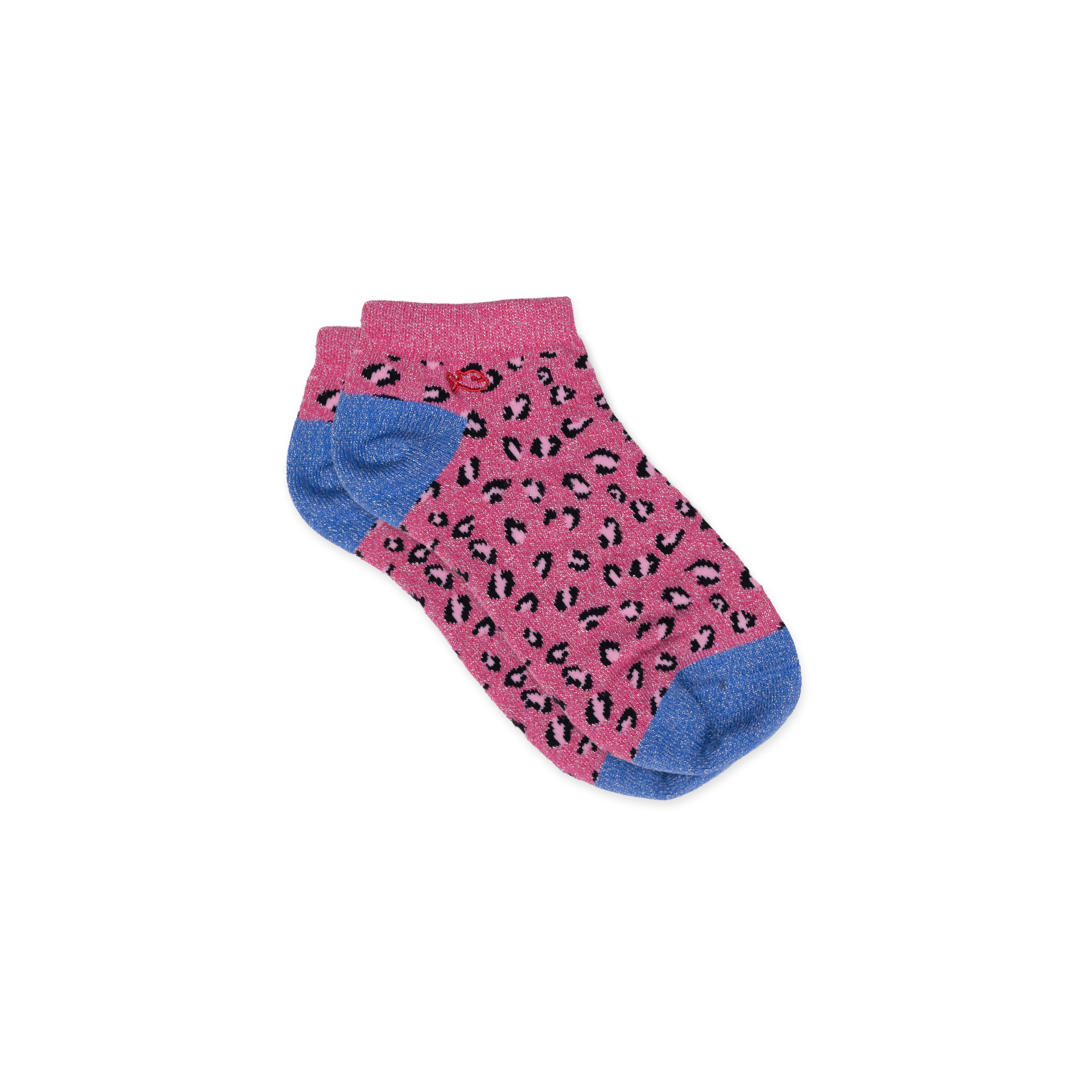 Cotton Combed Leopard Ankle Socks BILLYBELT Pink