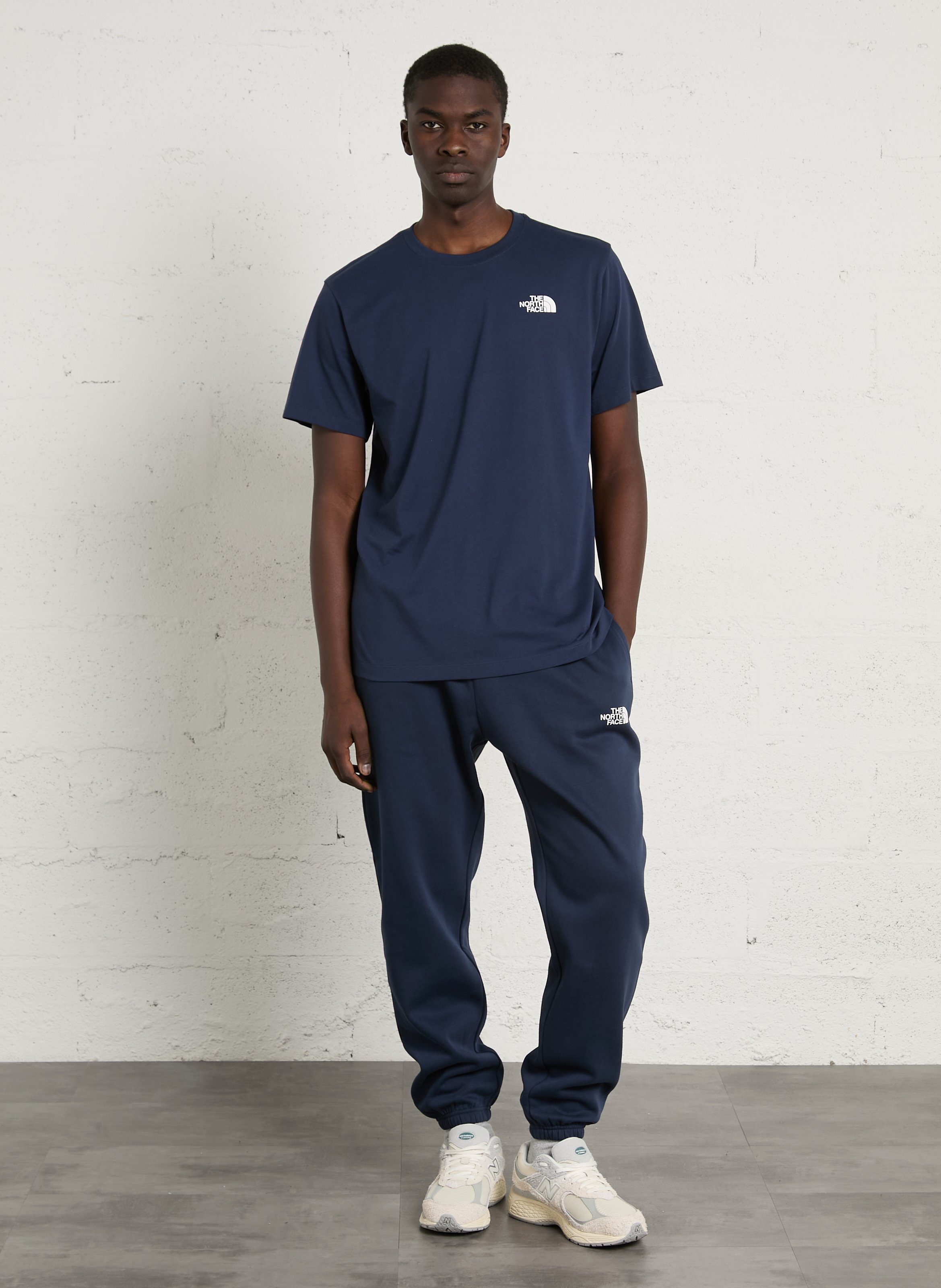 Solid color tapered joggers THE NORTH FACE Blue