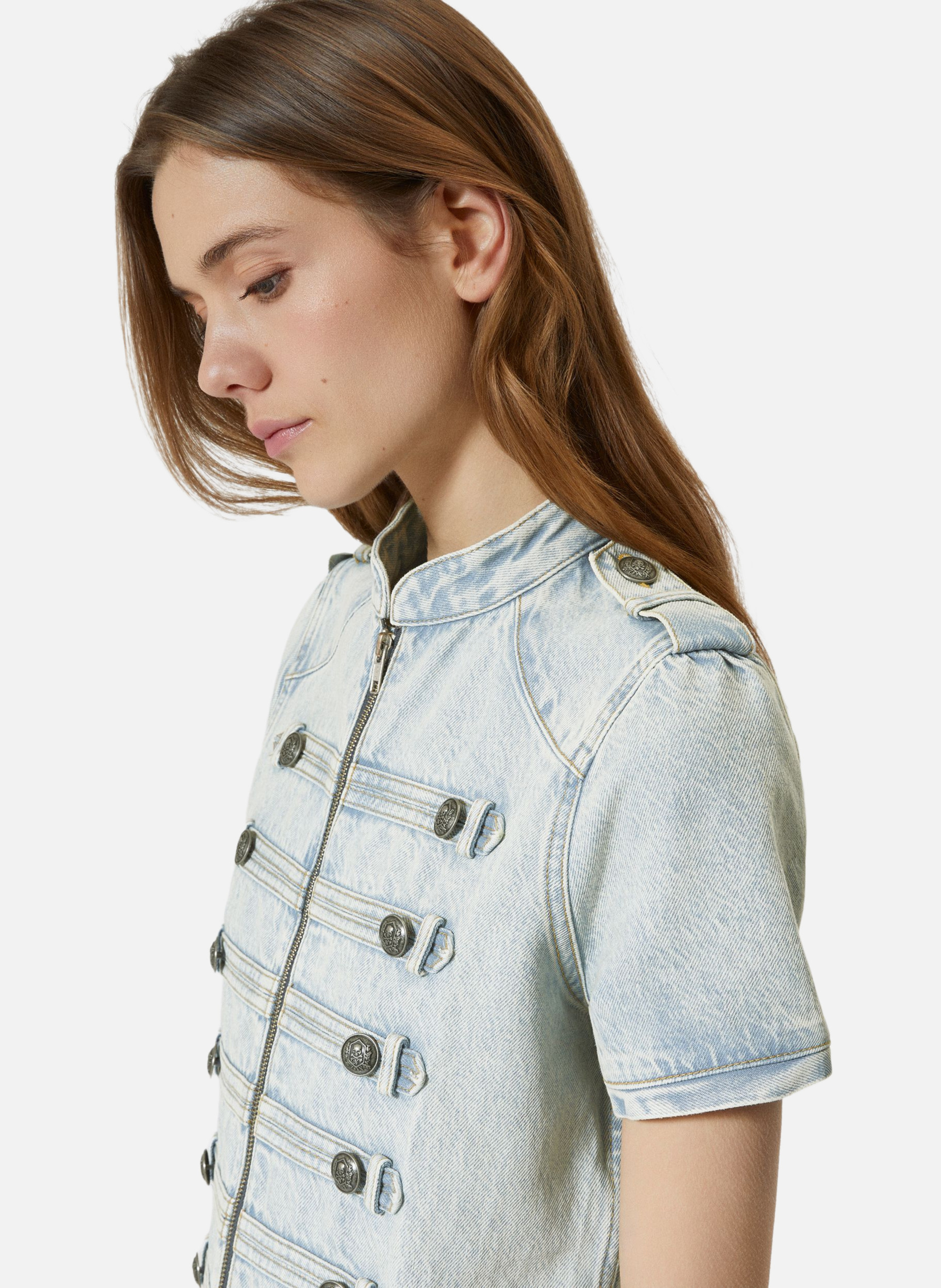 Robe courte en denim THE KOOPLES Bleu