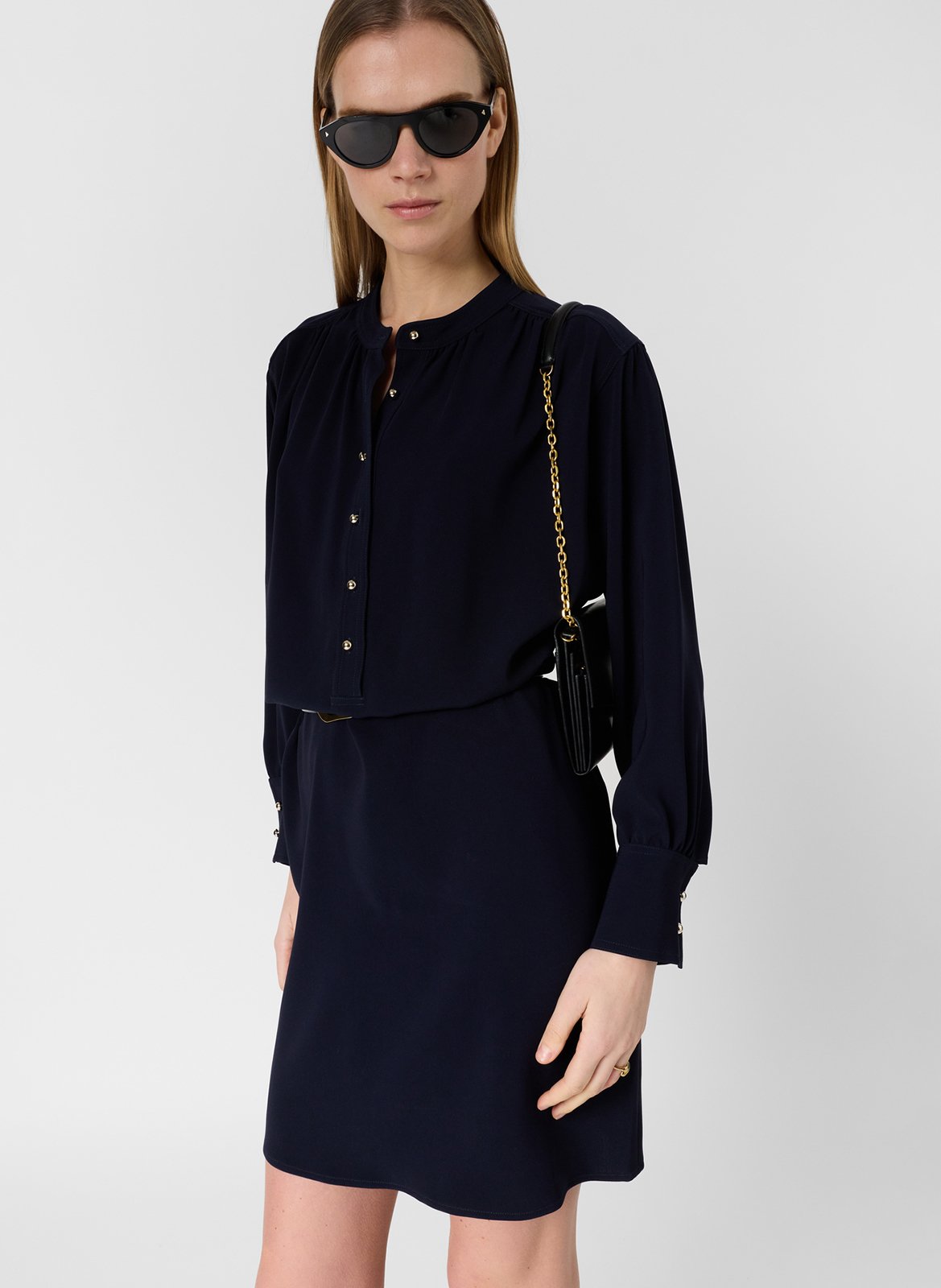 Robe courte col rond  GERARD DAREL Bleu
