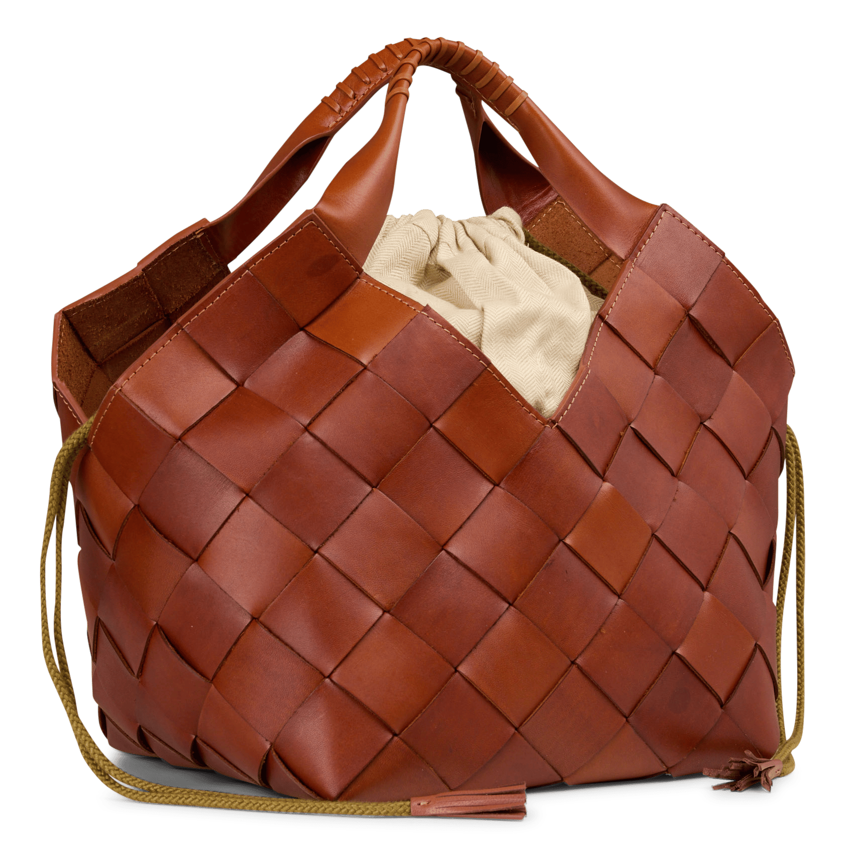 Sac à main en cuir DRAGON DIFFUSION Marron