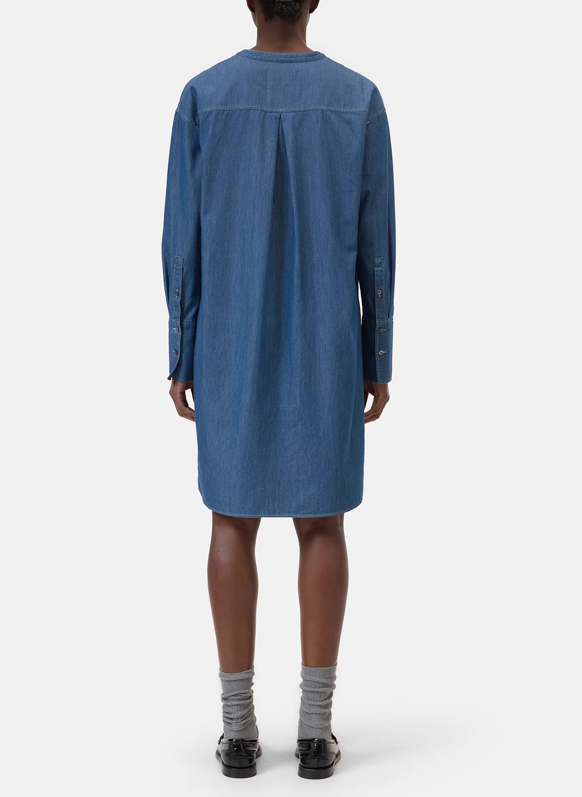 Robe courte col V en coton CLOSED Bleu
